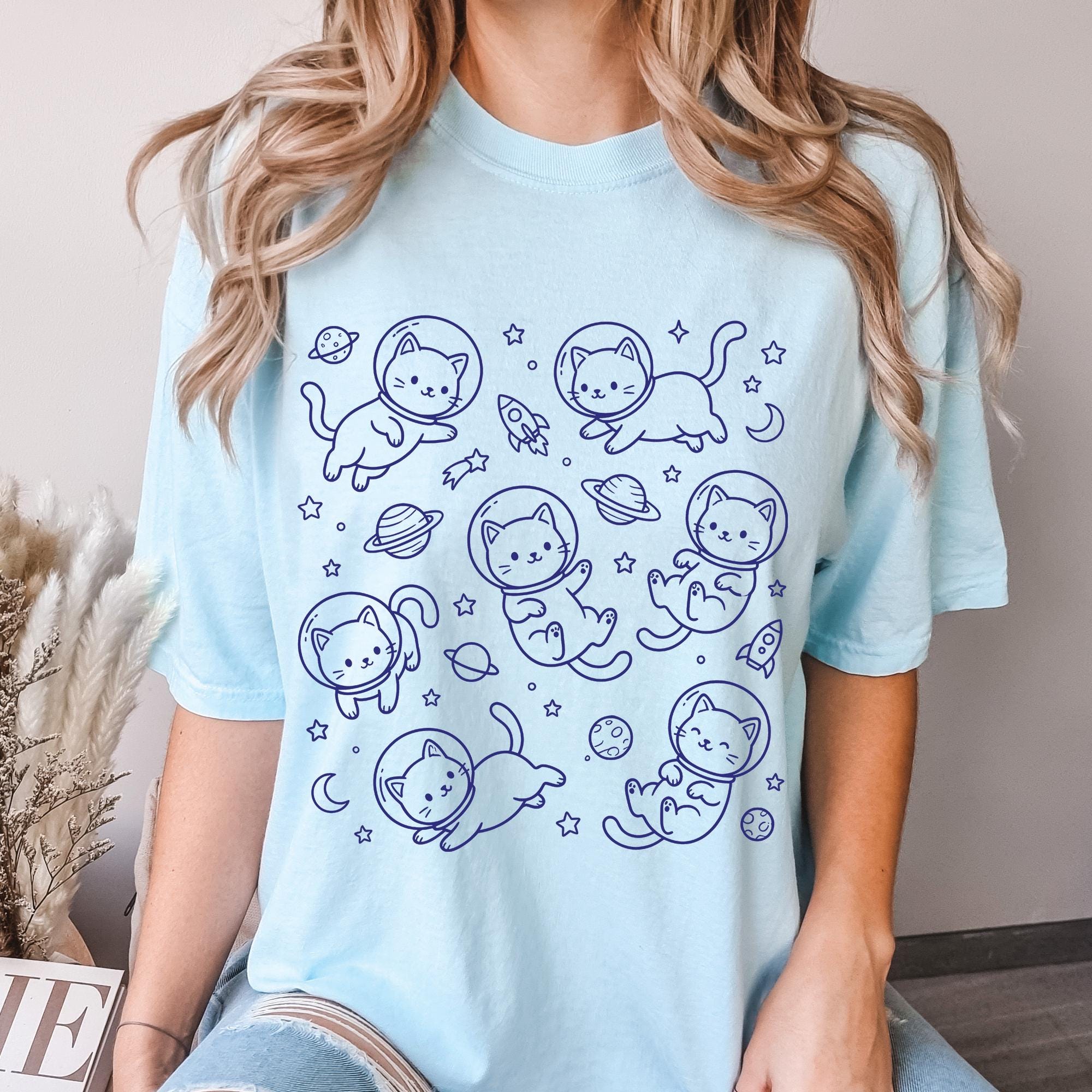 Retro Cats in Space T-shirt