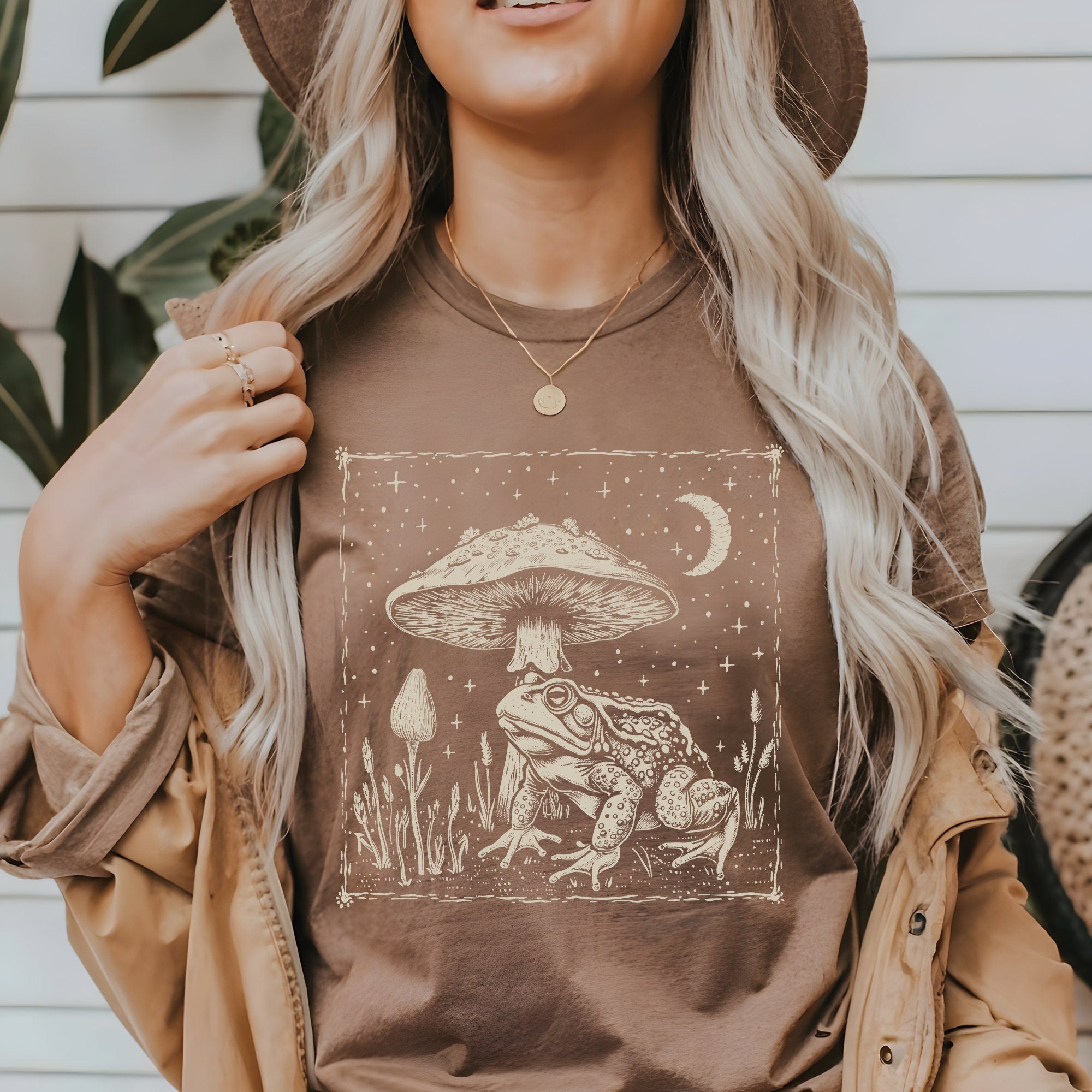 Celestial Frog Mushroom Shirt