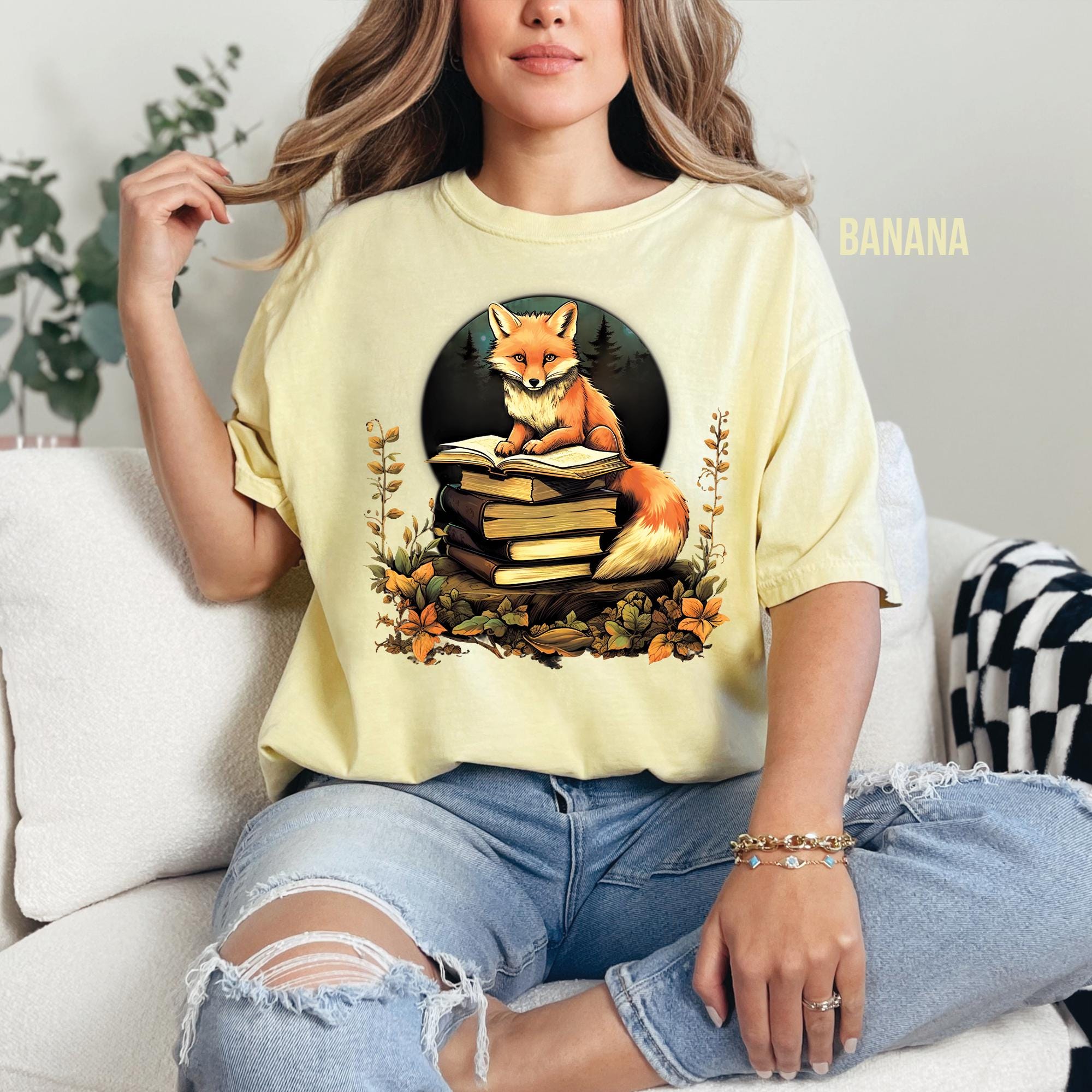Fox Book Reading T-Shirt