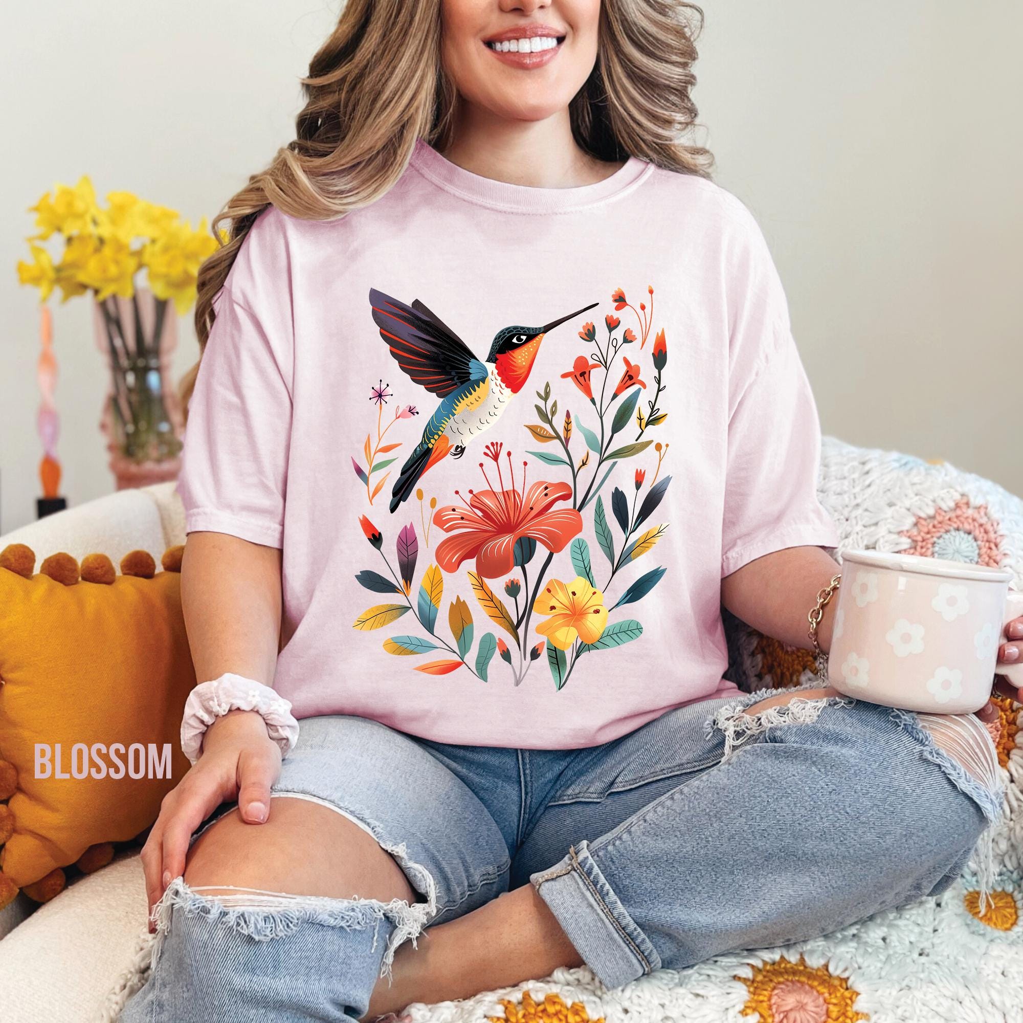 Hummingbird Floral T-shirt