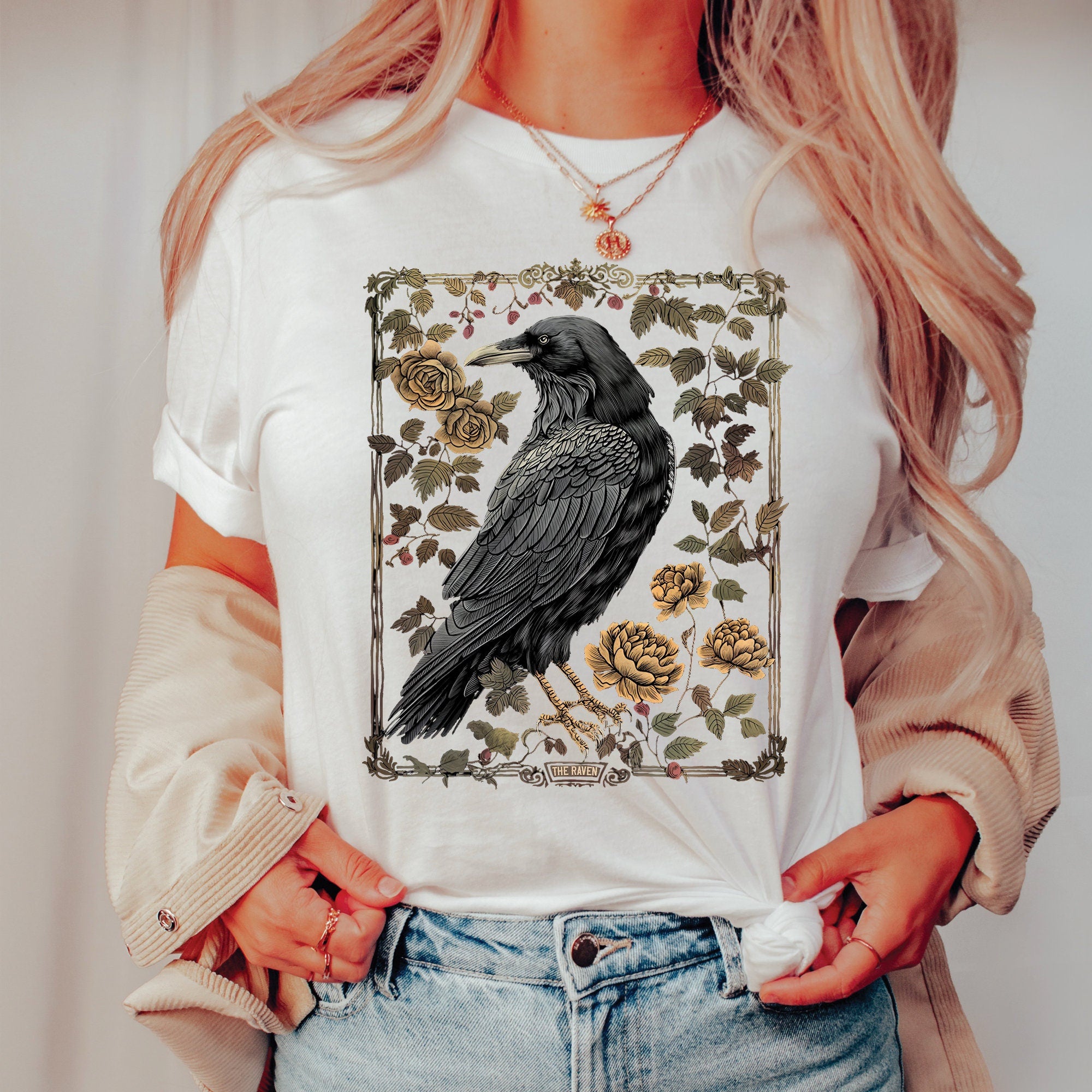 Vintage Raven Gothic T-Shirt