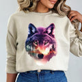 Wolf Mountain Scene Sweatshirt