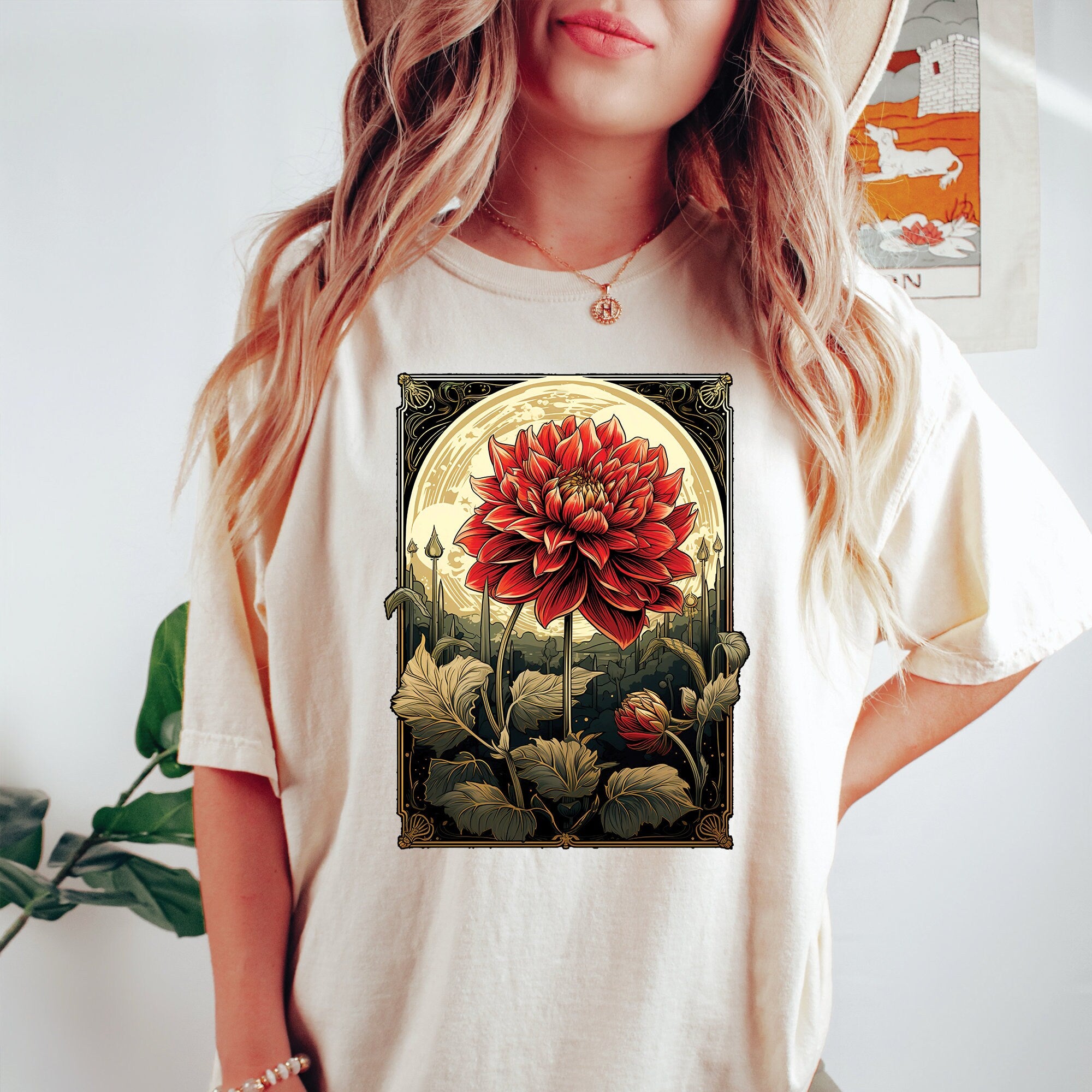 Vintage Dahlias Floral Shirt