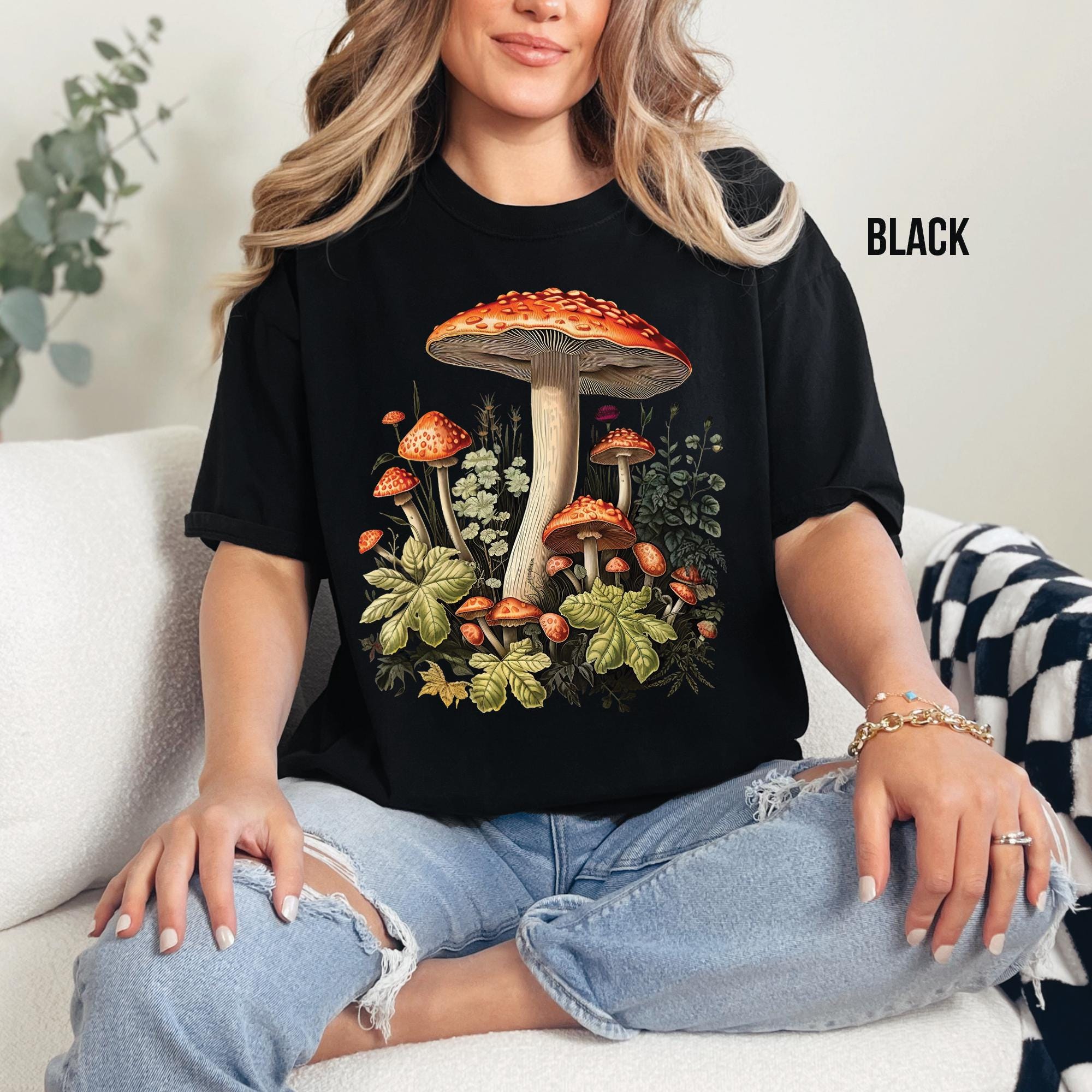 Cottagecore Mushroom Forest T-Shirt