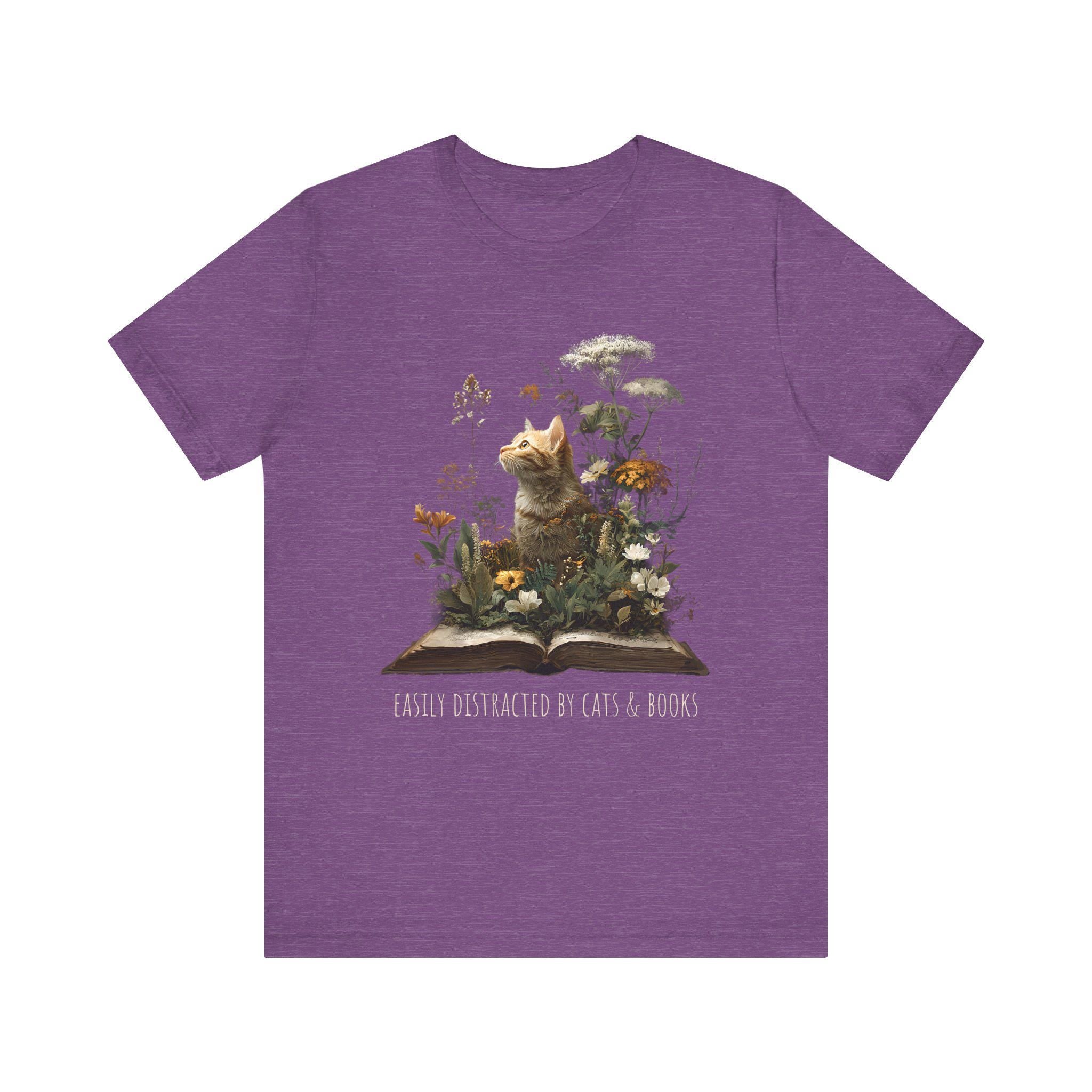 Cat & Book Lover T-Shirt