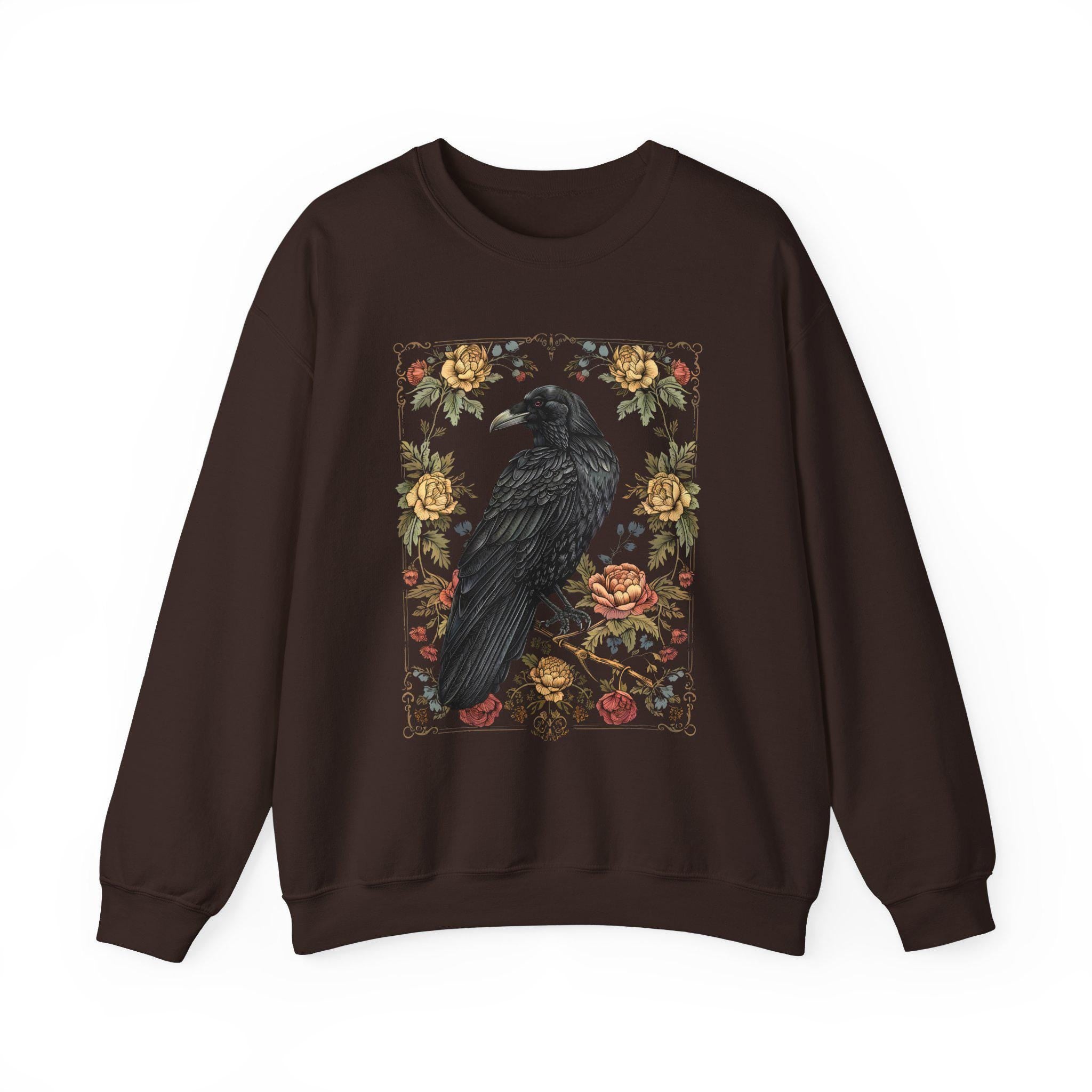 Gothic Raven Roses Sweatshirt