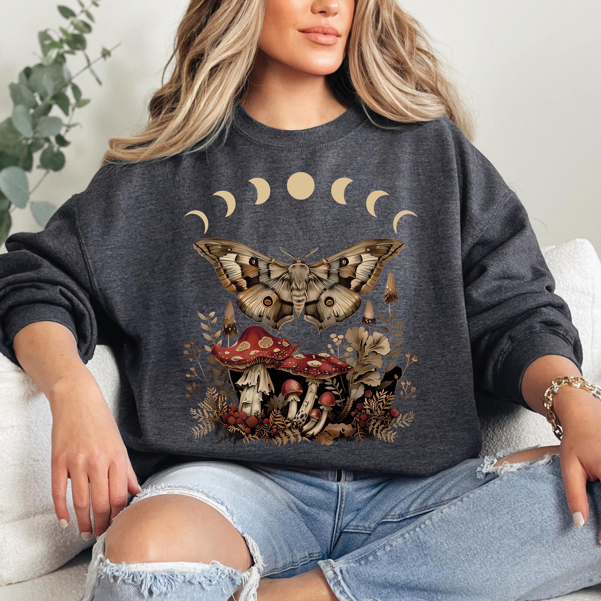 Mushroom Moth Moon Phase Sweatshirt
