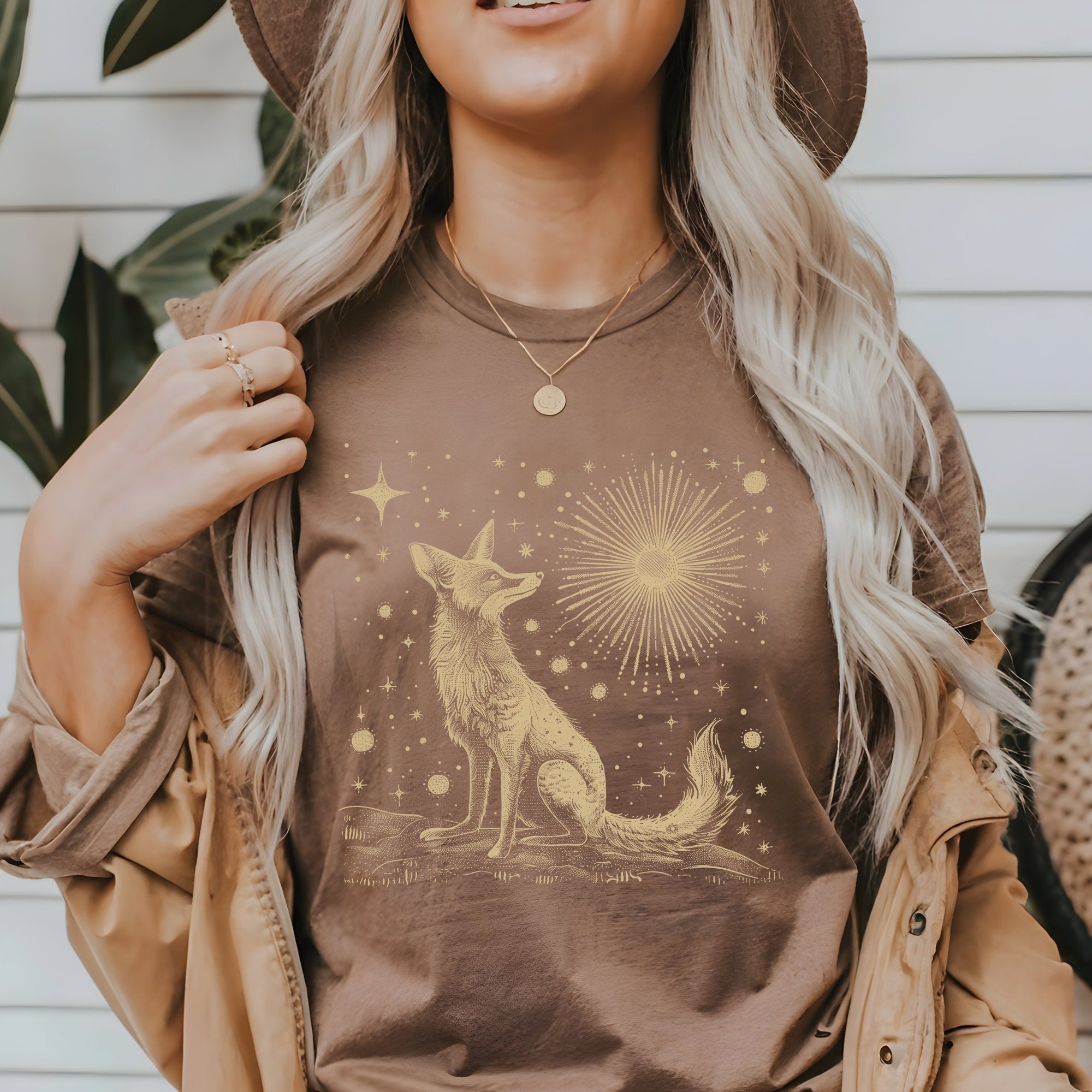 Vintage Folklore Celestial Fox Shirt