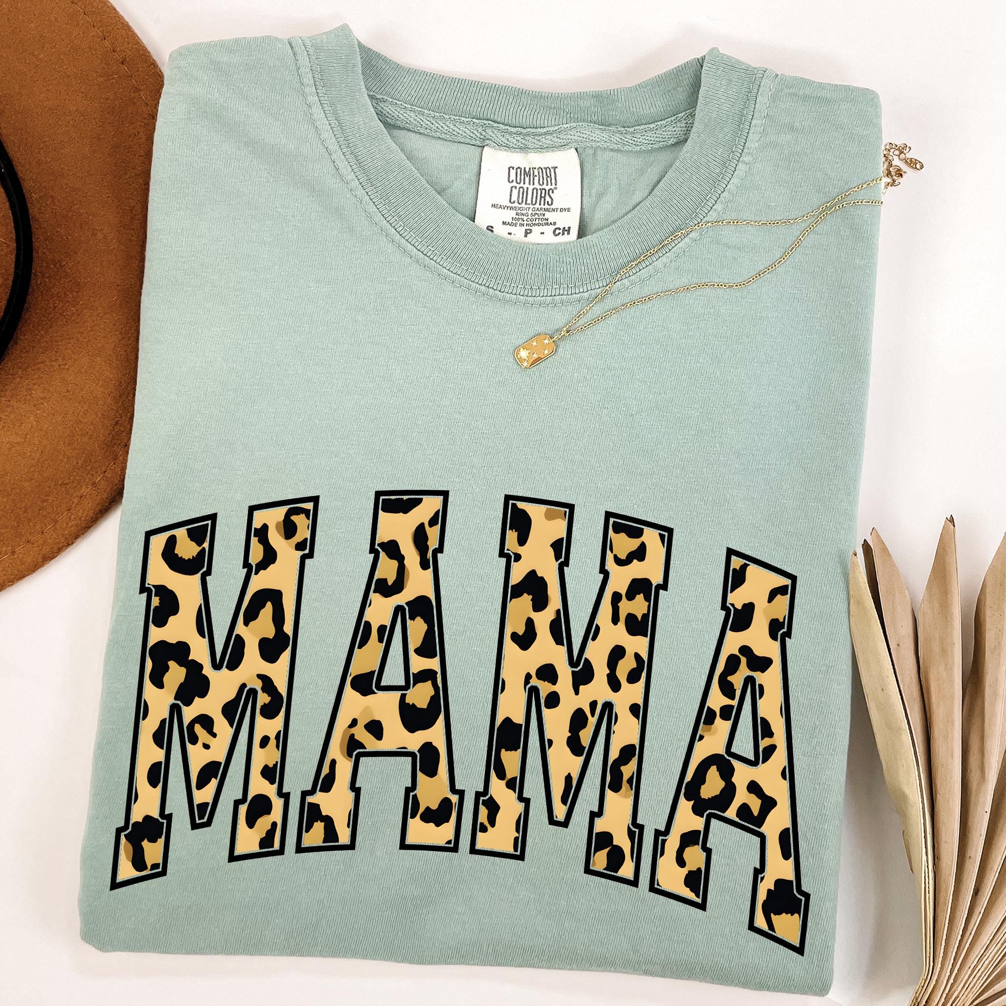 Leopard Mama Mother's Day Mom Comfort Colors T-shirt