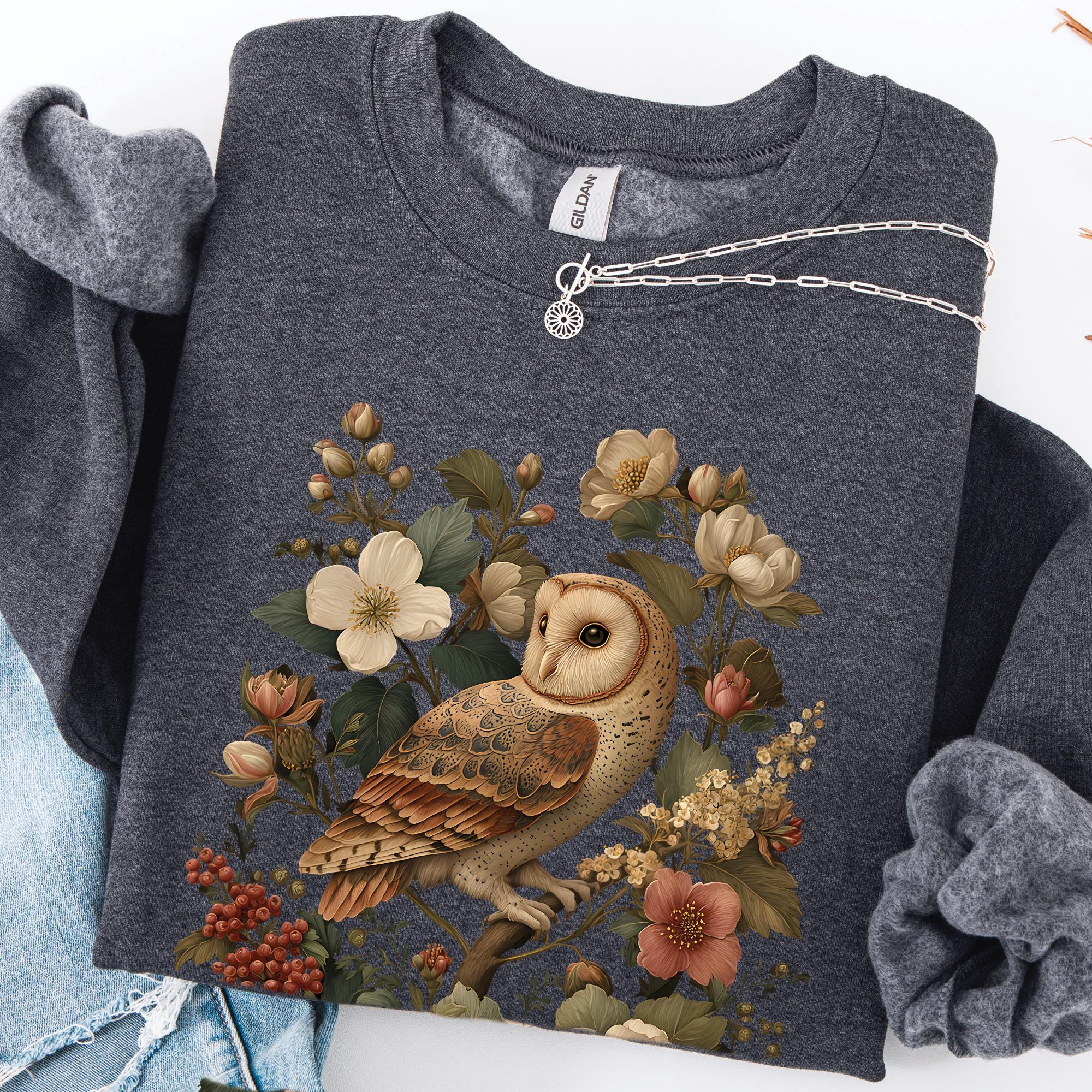 Cottagecore Gothic Owl Sweatshirt