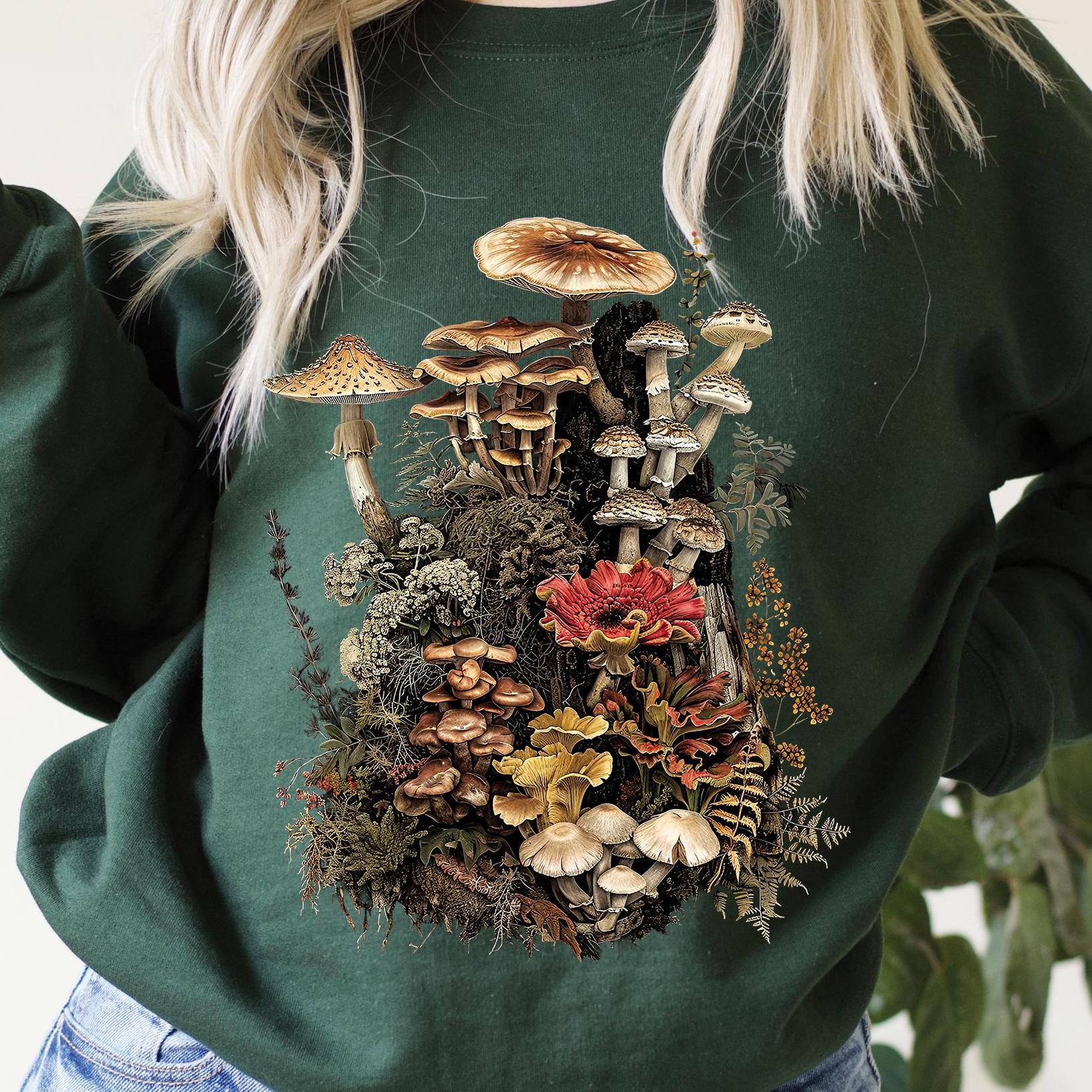 Mushroom Forestcore Goblincore Fungi Sweatshirt