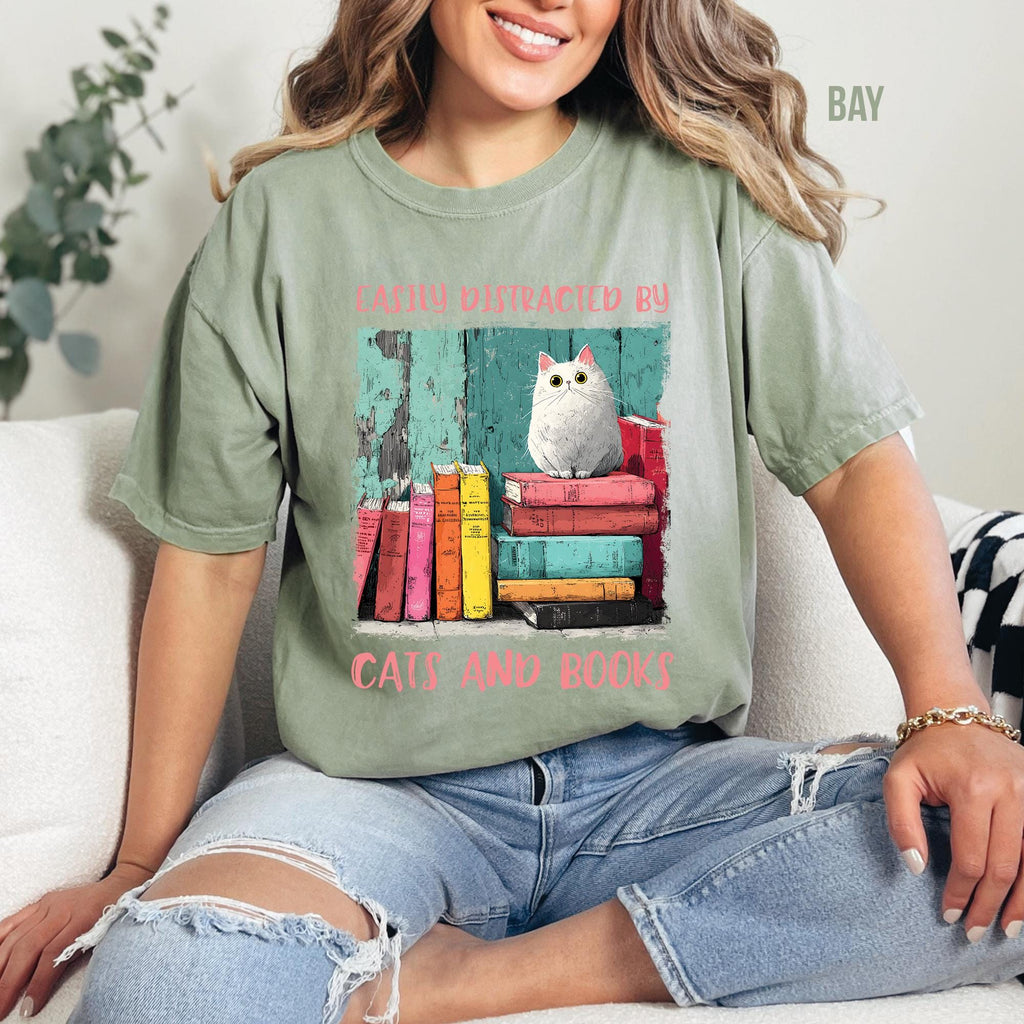 Cats and Books T-Shirt
