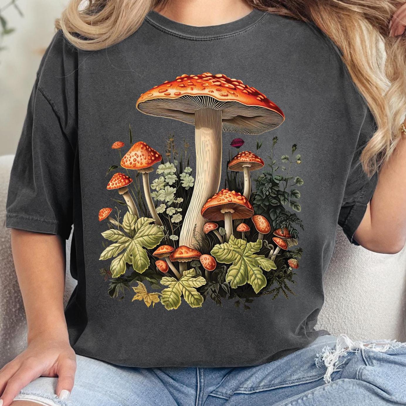 Cottagecore Mushroom Forest T-Shirt
