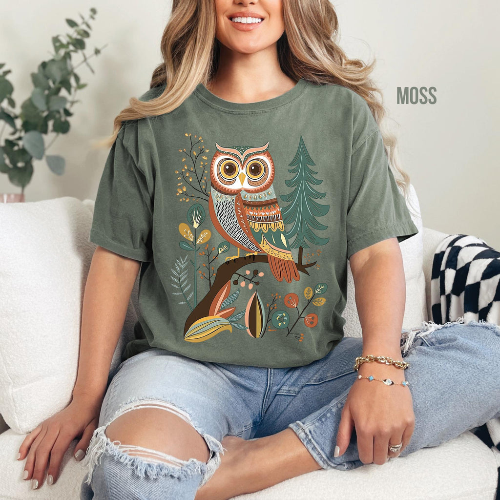 Owl Folk Art T-Shirt
