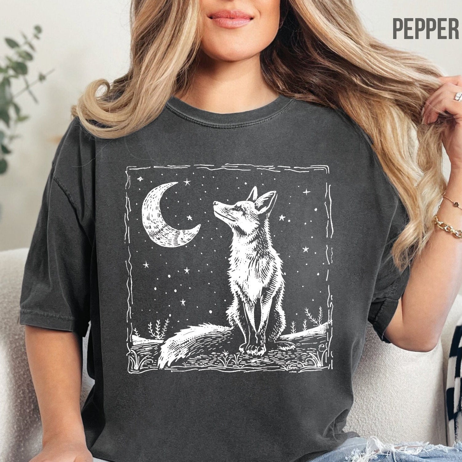 Vintage Fox & Moon T-Shirt