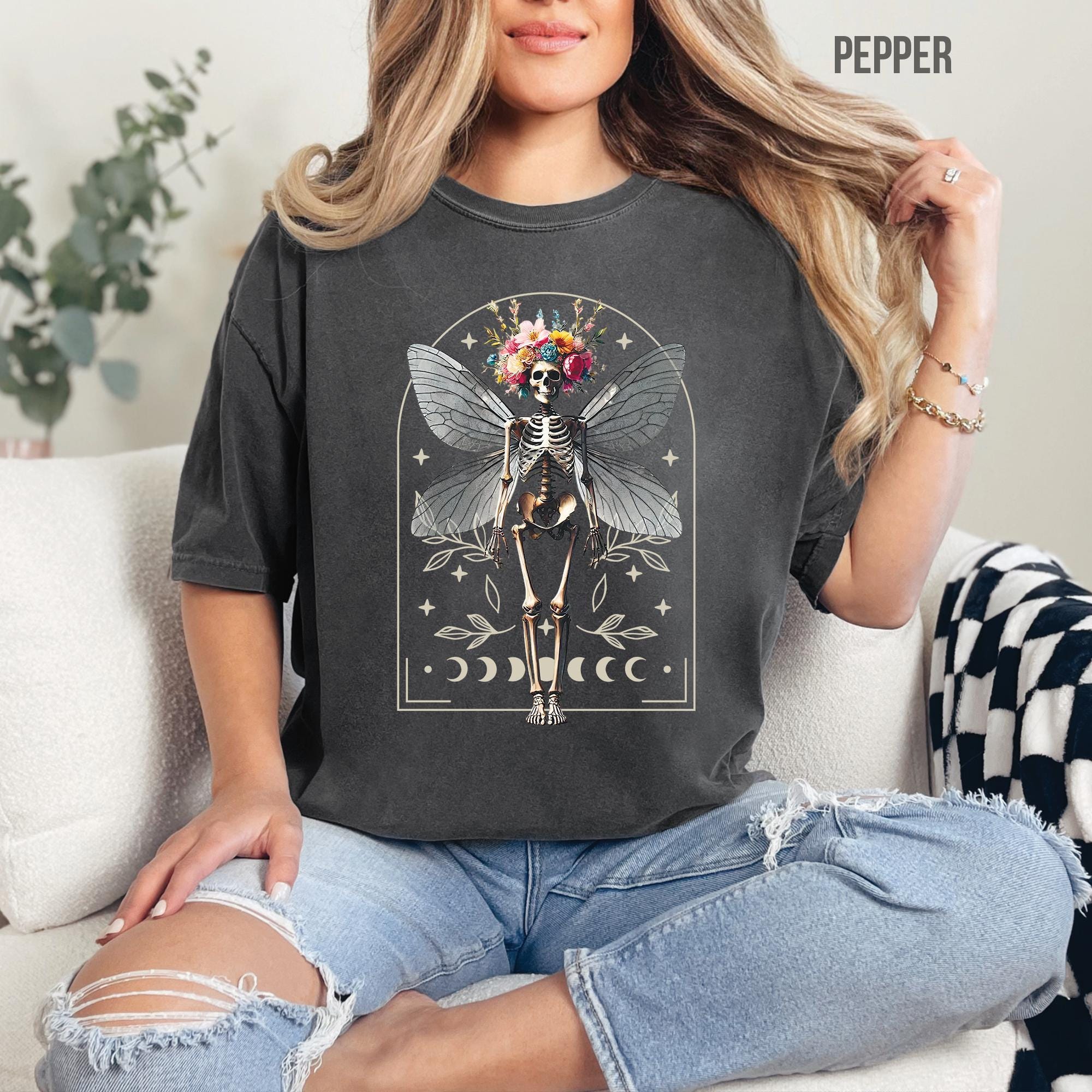Fairy Grunge Skeleton Butterfly T-Shirt