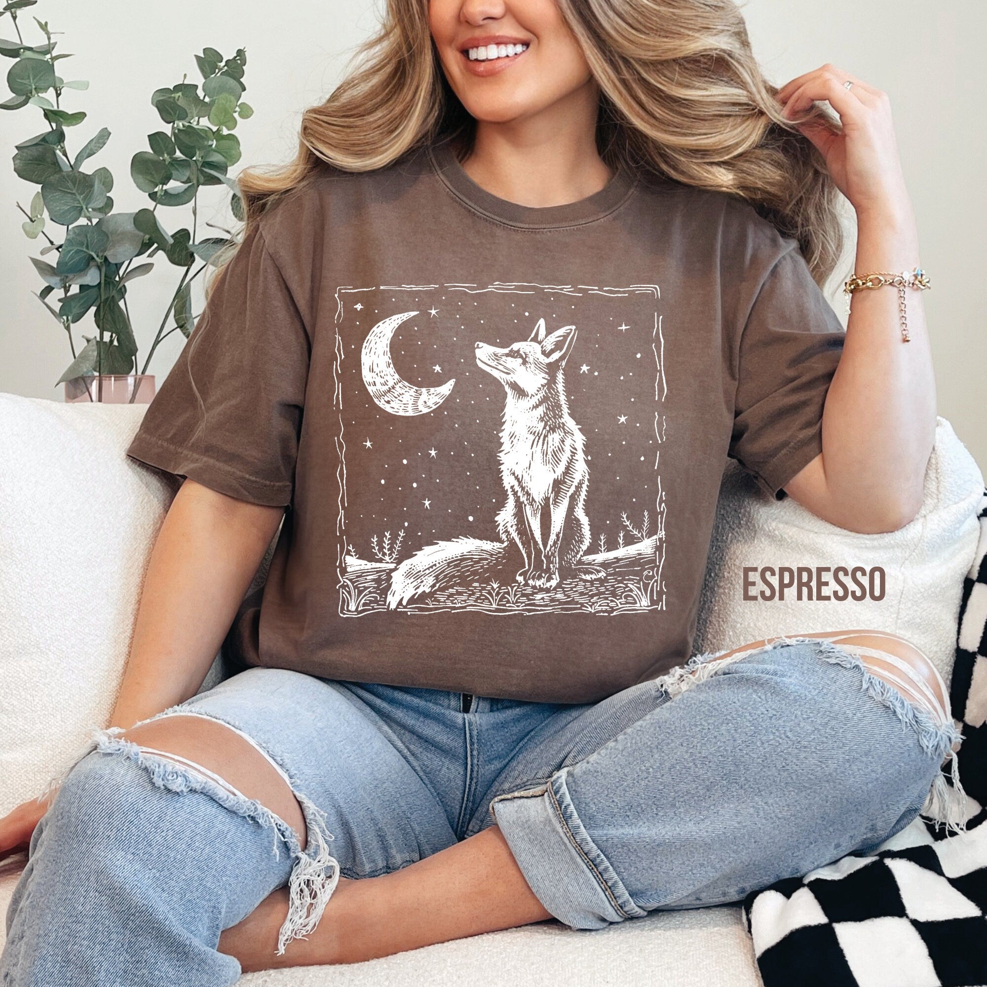 Vintage Fox & Moon T-Shirt