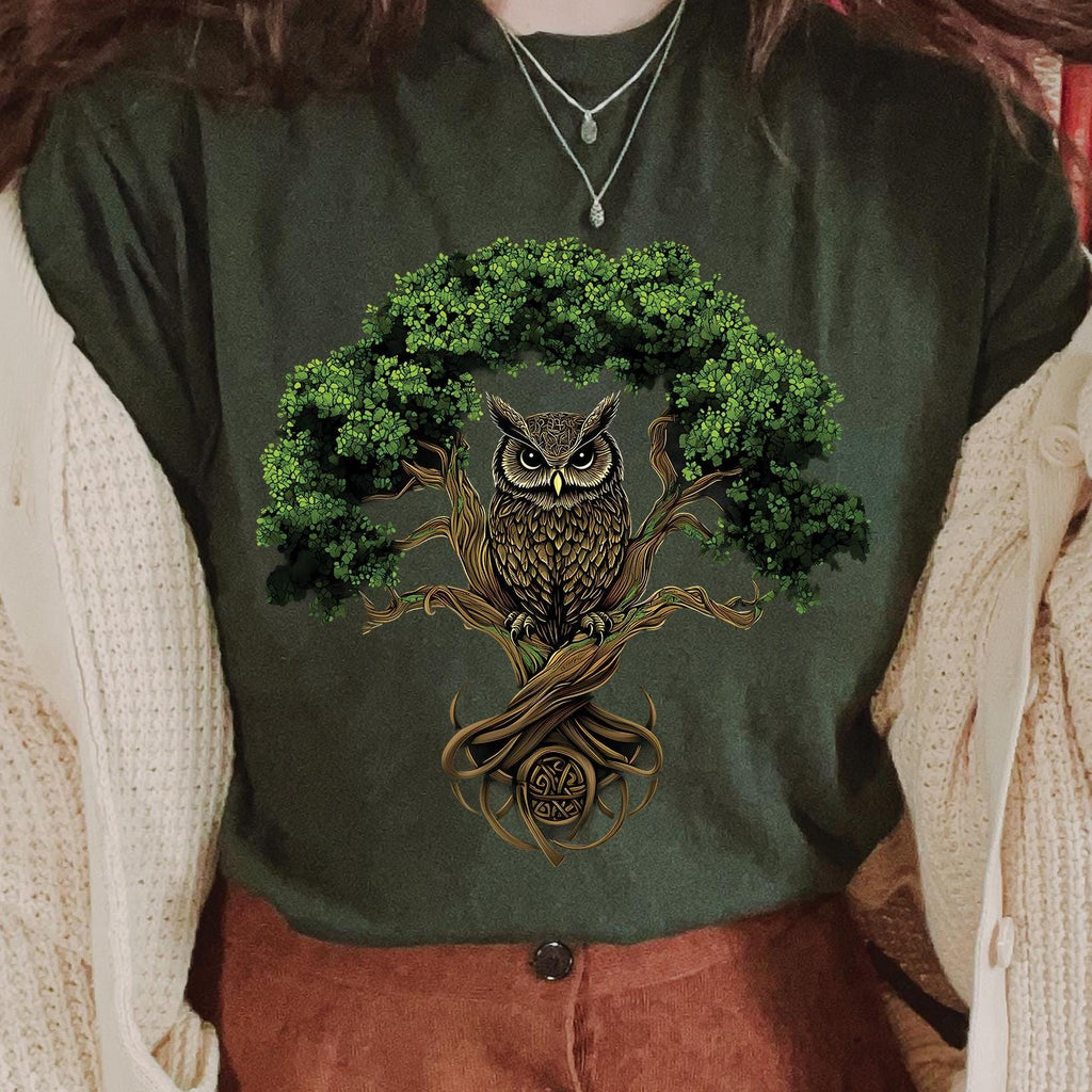 Celtic Tree of Life Owl T-Shirt