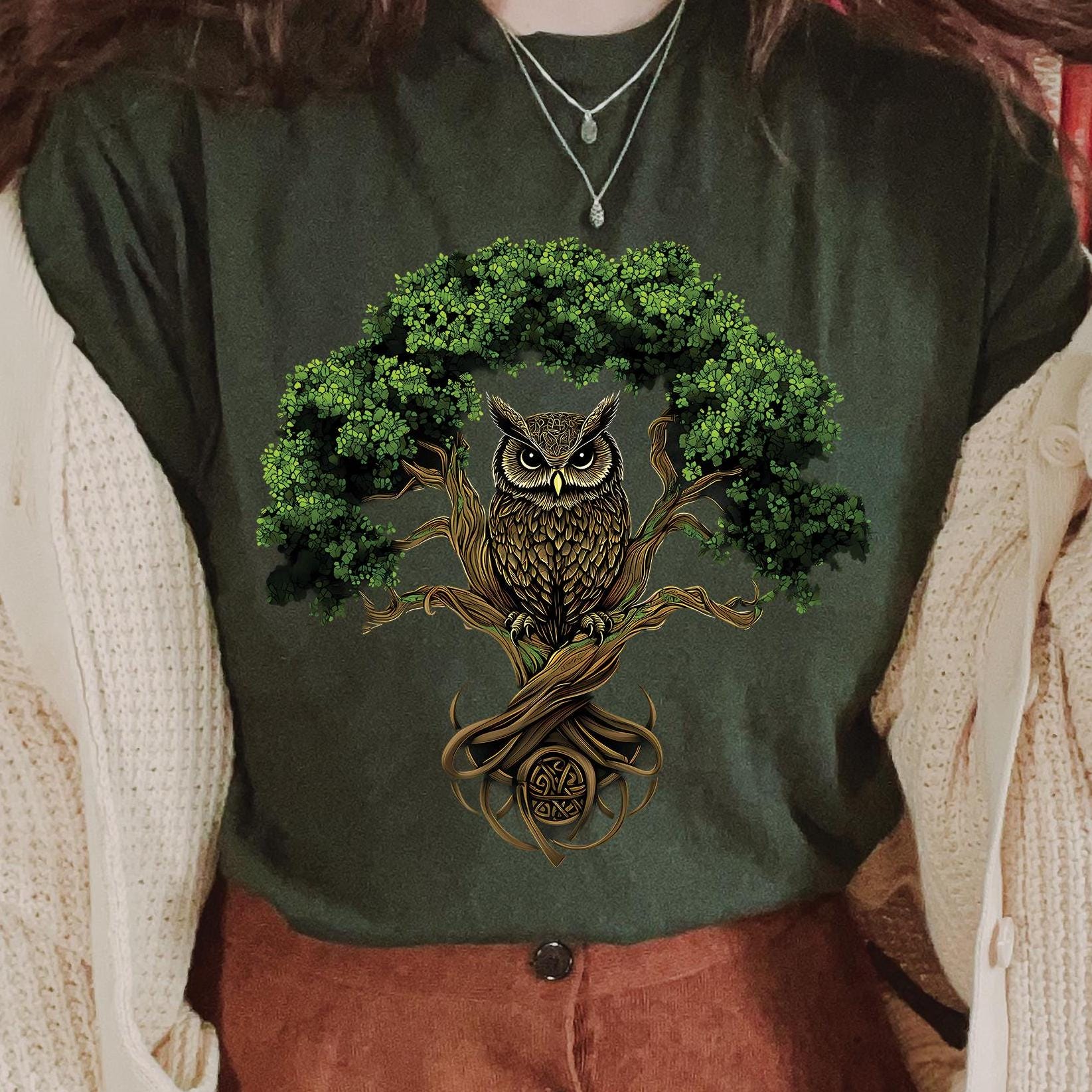 Celtic Tree of Life Owl T-Shirt
