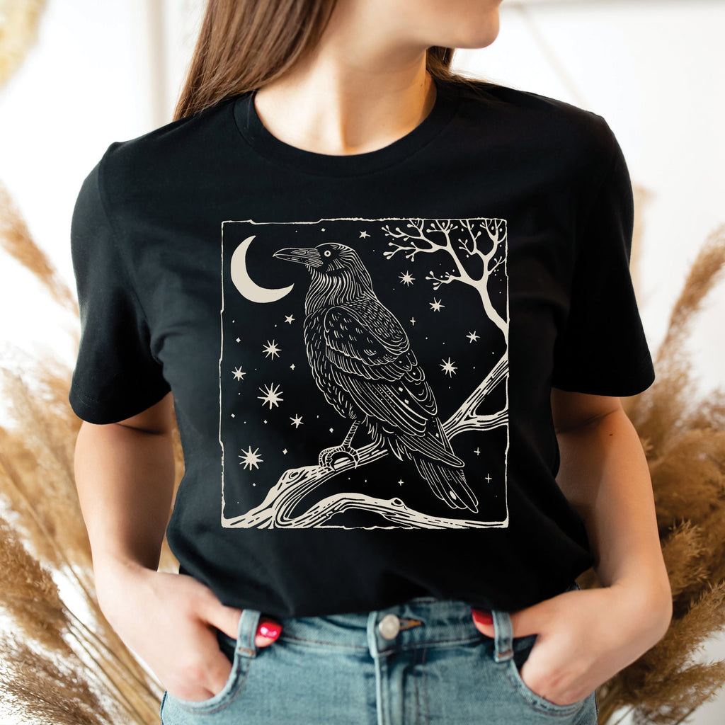 Vintage Celestial Raven T-Shirt