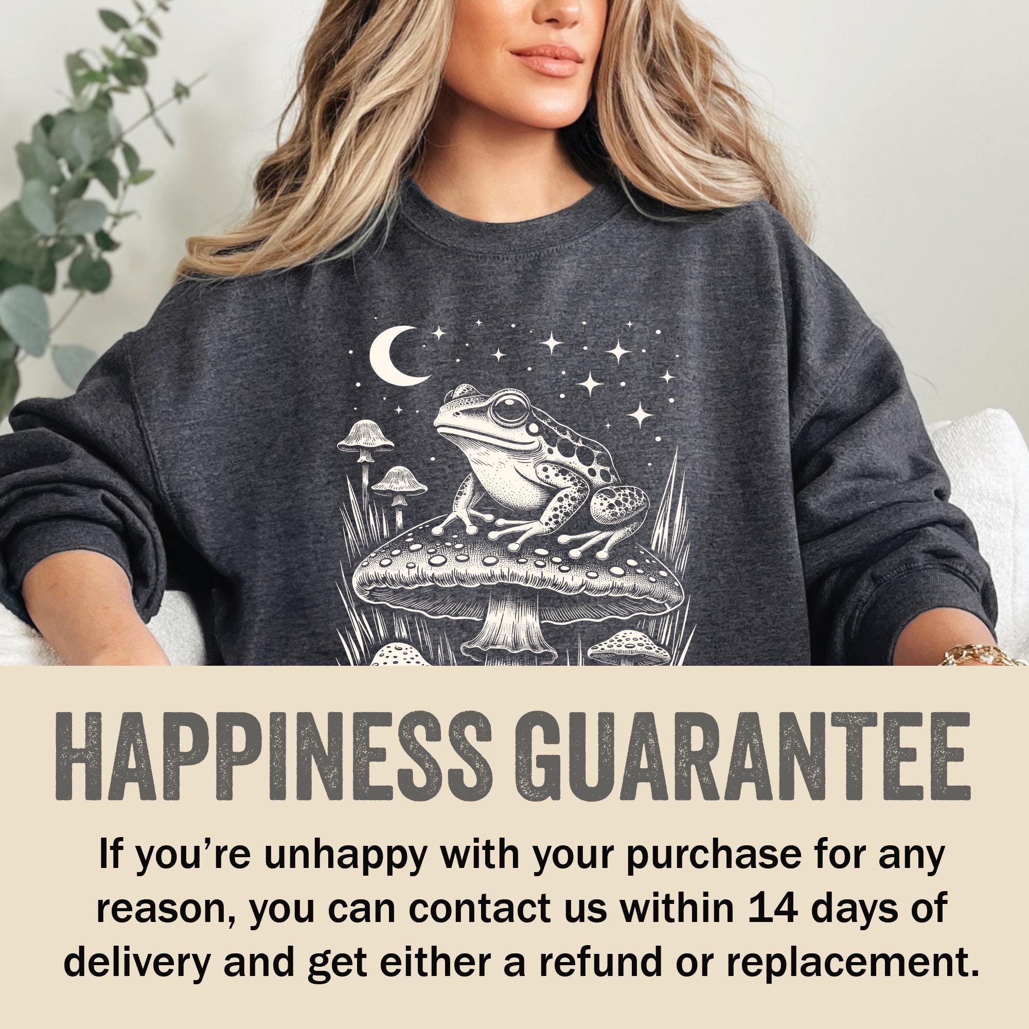Goblincore Frog Mushroom Sweatshirt