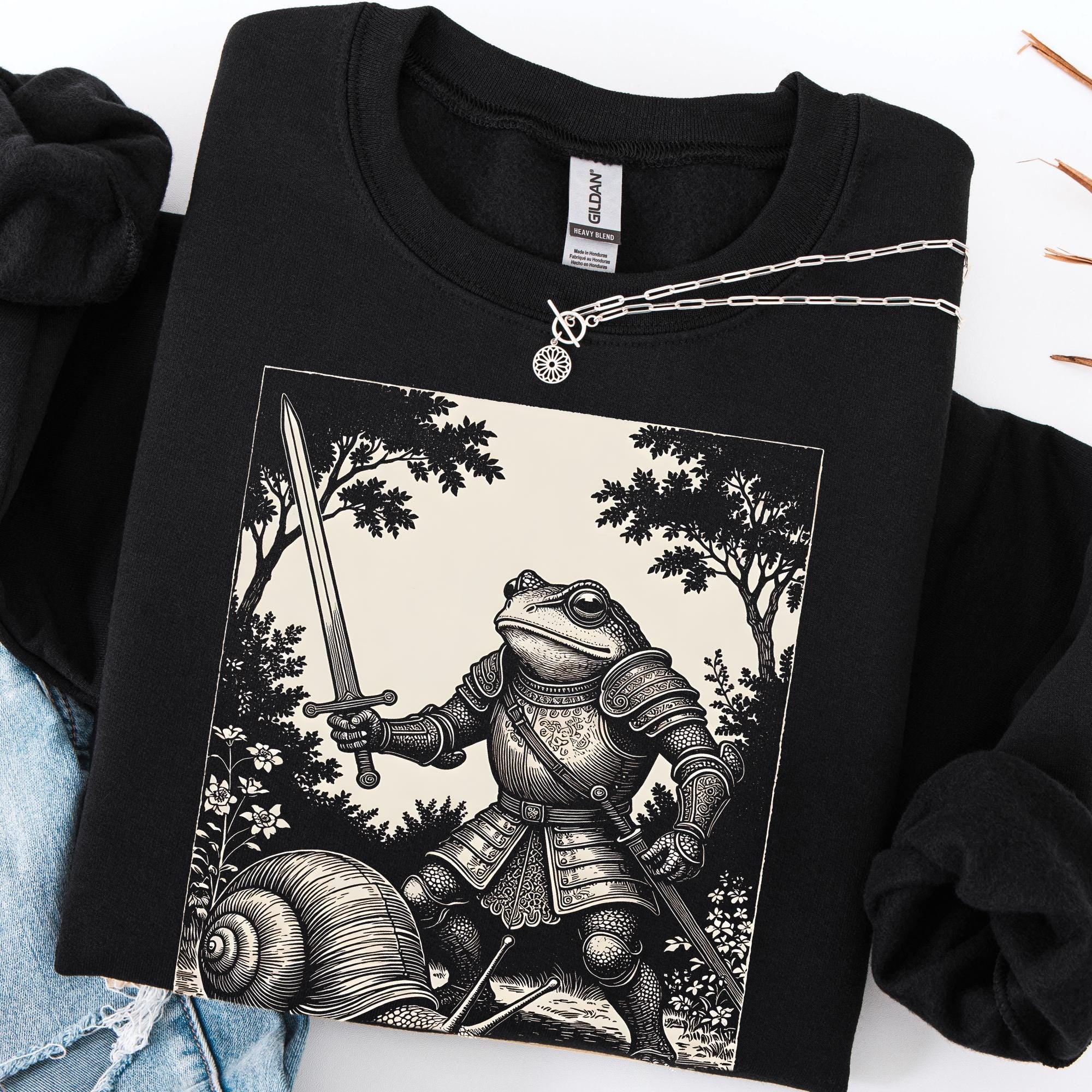 Medieval Tapestry Frog Snail Sweatshirt