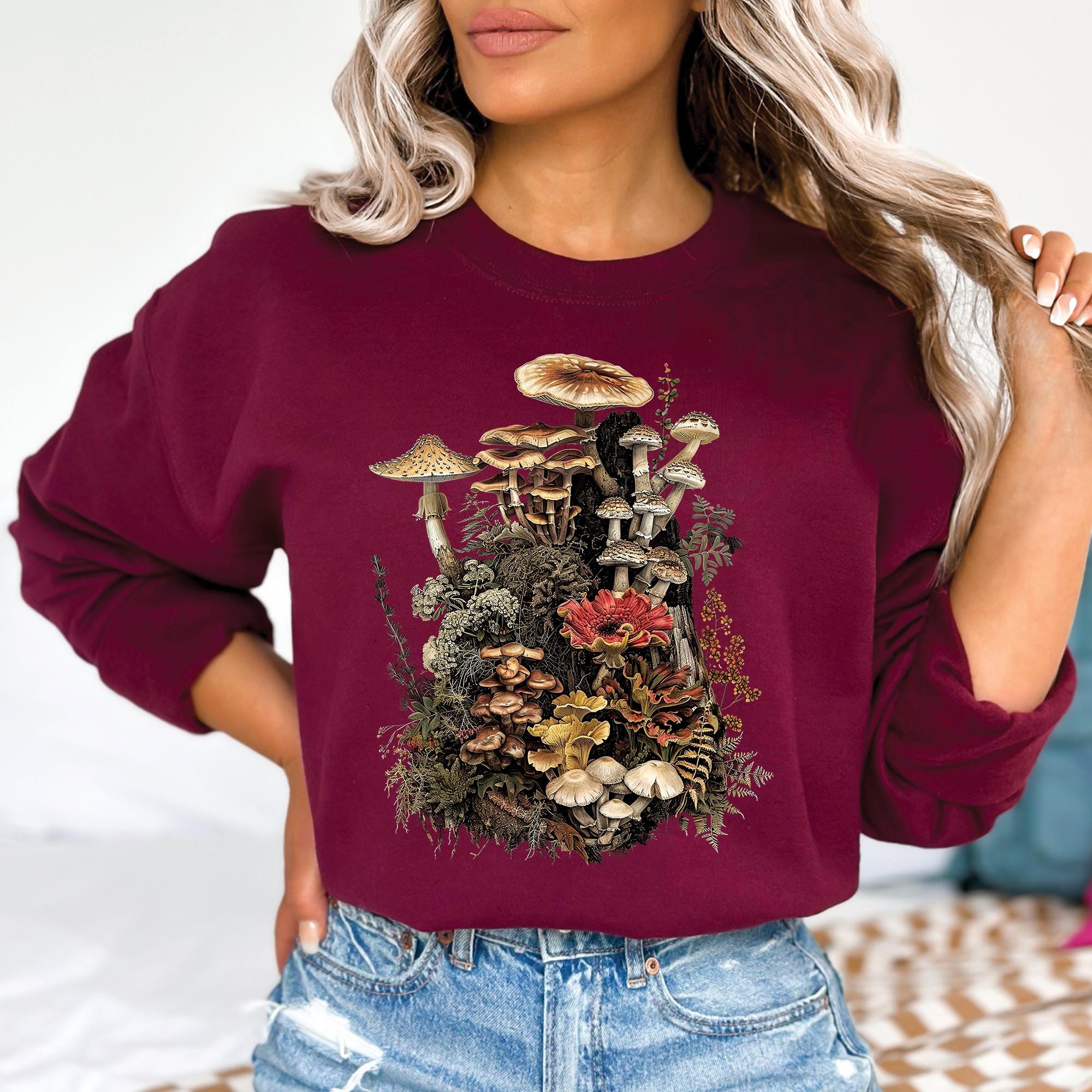 Mushroom Forestcore Goblincore Fungi Sweatshirt