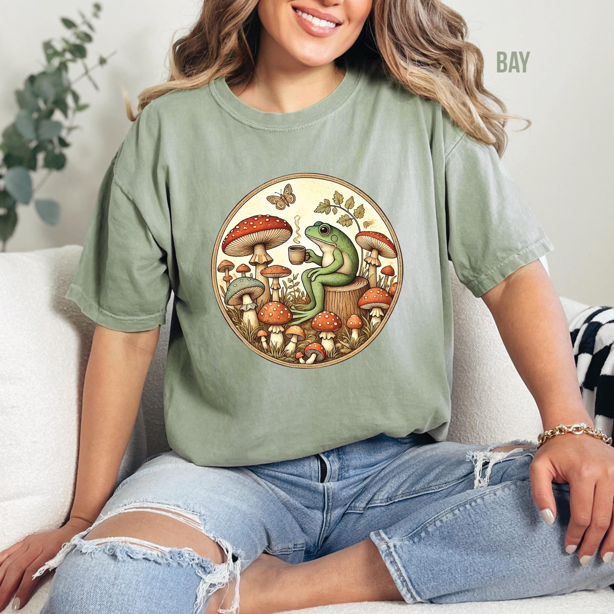 Frog Mushroom Coffee T-Shirt