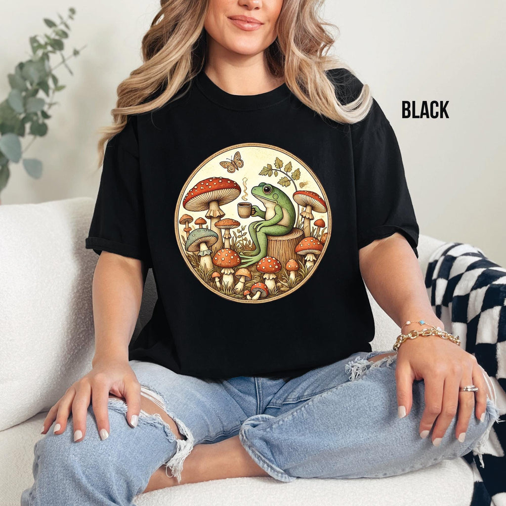 Frog Mushroom Coffee T-Shirt