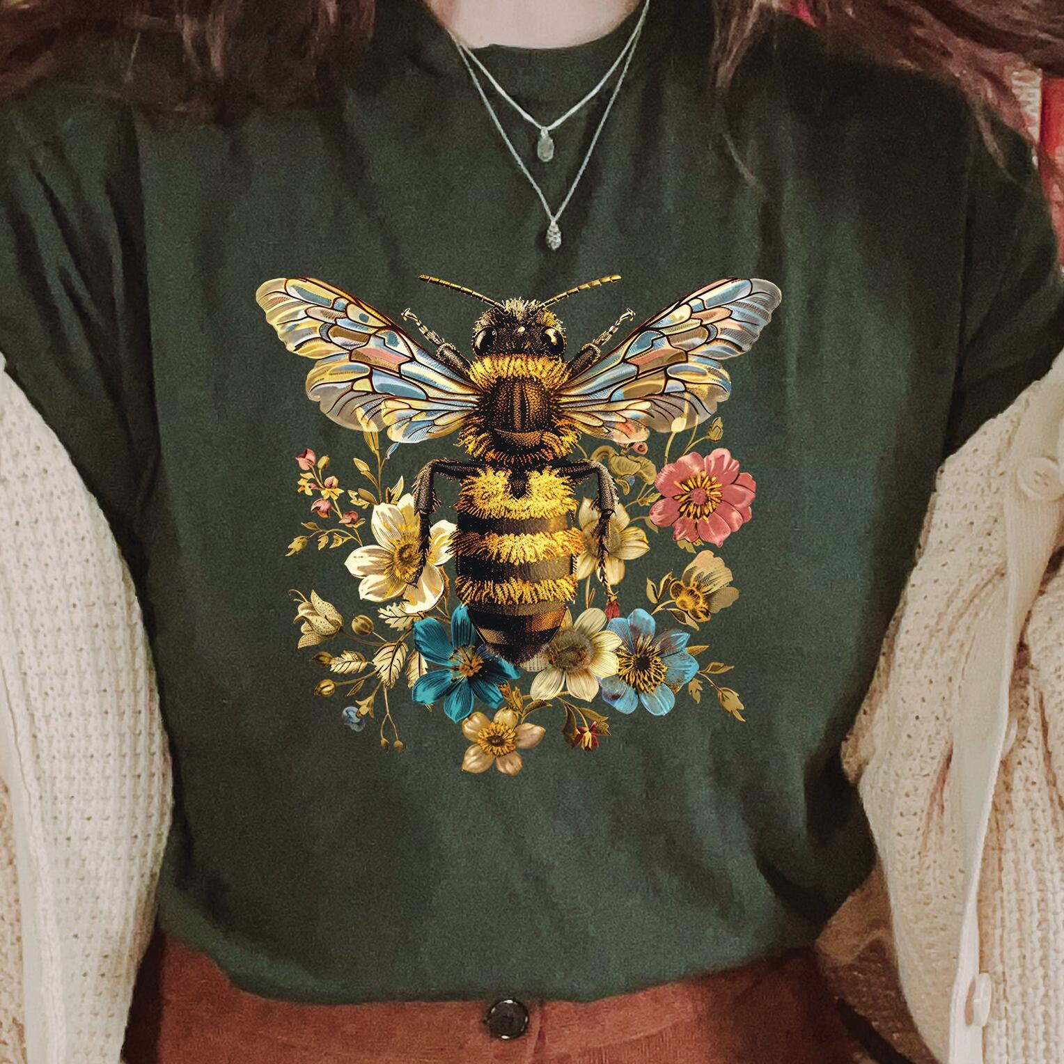 Vintage Floral Queen Bee Shirt