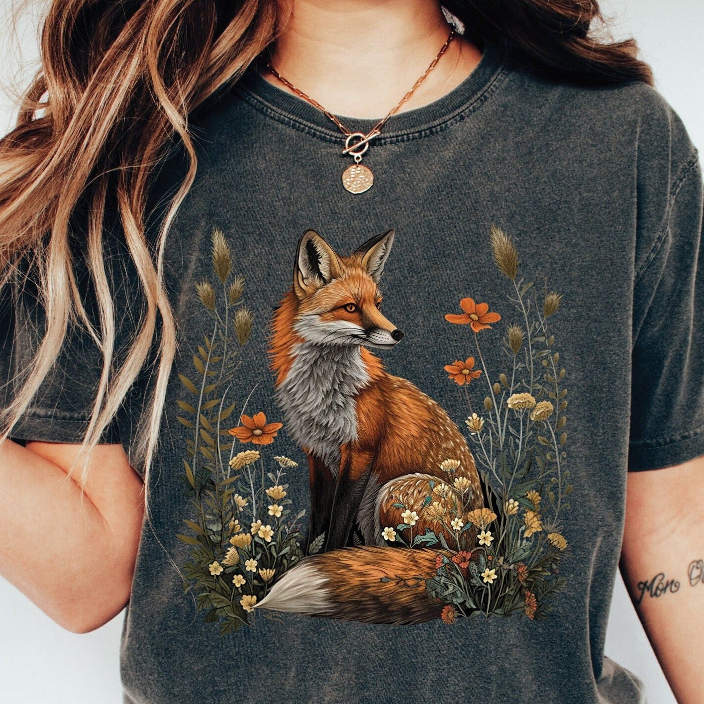 Cottagecore Fox Comfort Colors T-Shirt