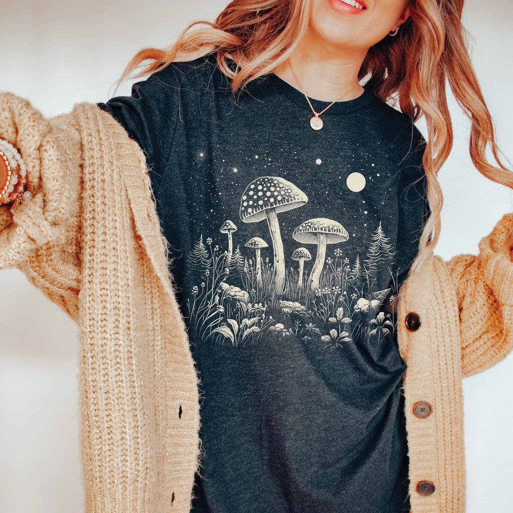 Mushroom Celestial Goblincore T-Shirt