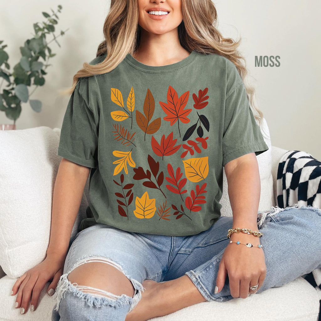 Fall Autumn Leaves Comfort Colors Shirt