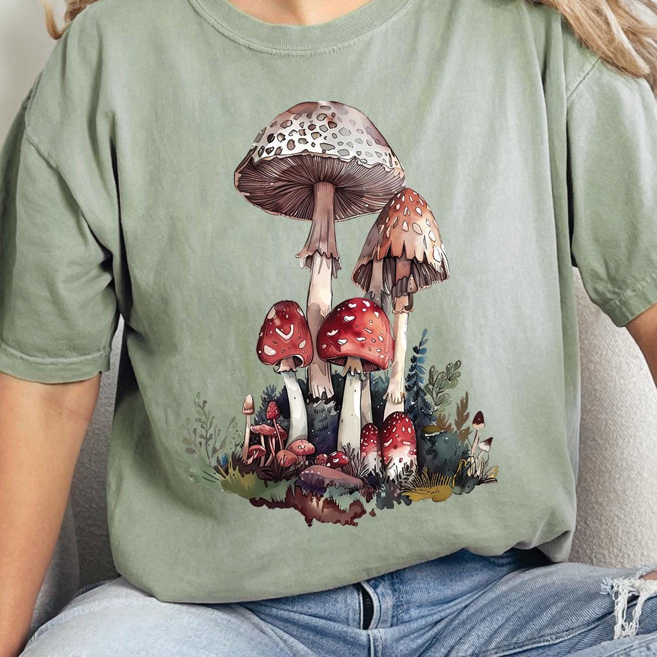 Forestcore Mushroom Shirt