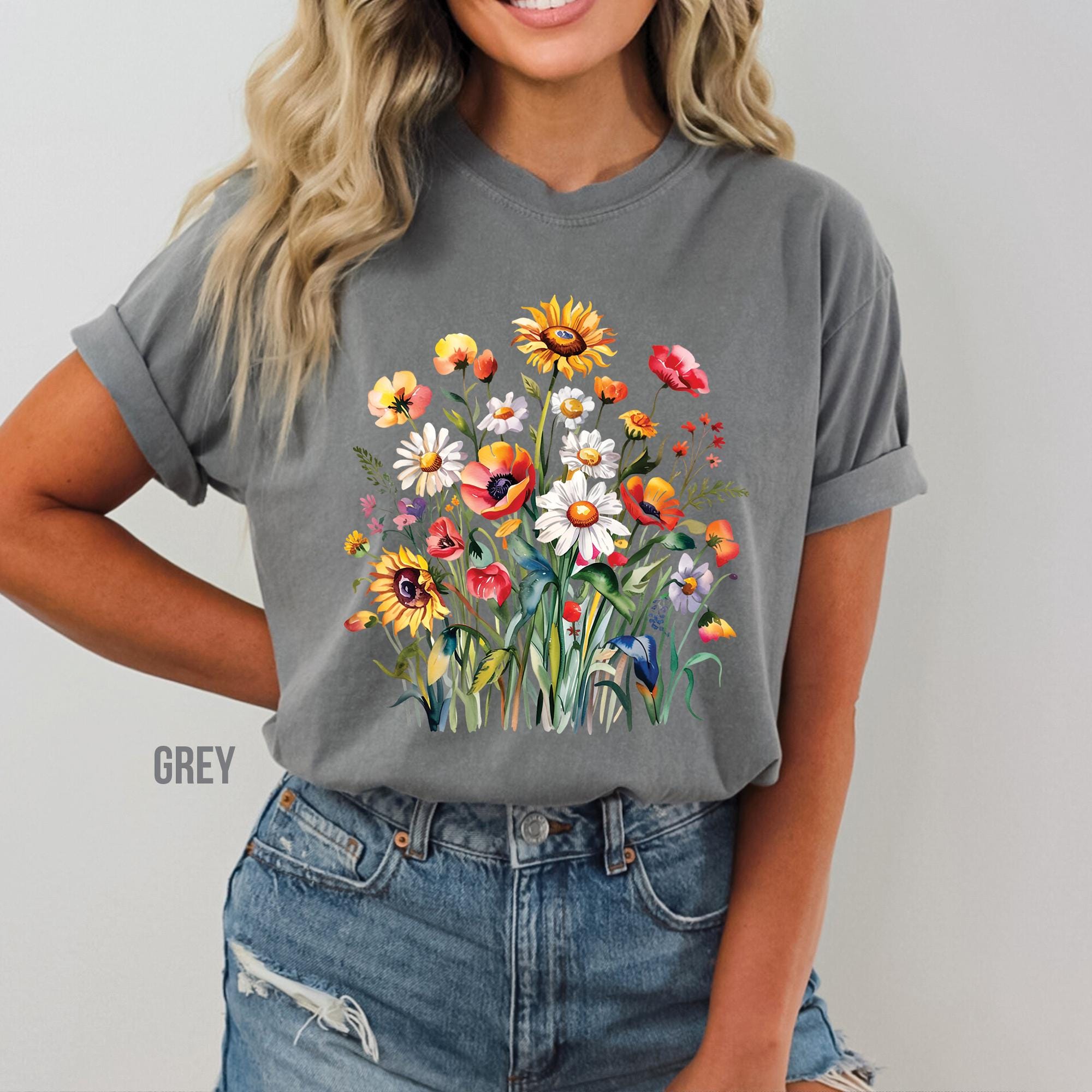 Boho Floral Botanical T-Shirt