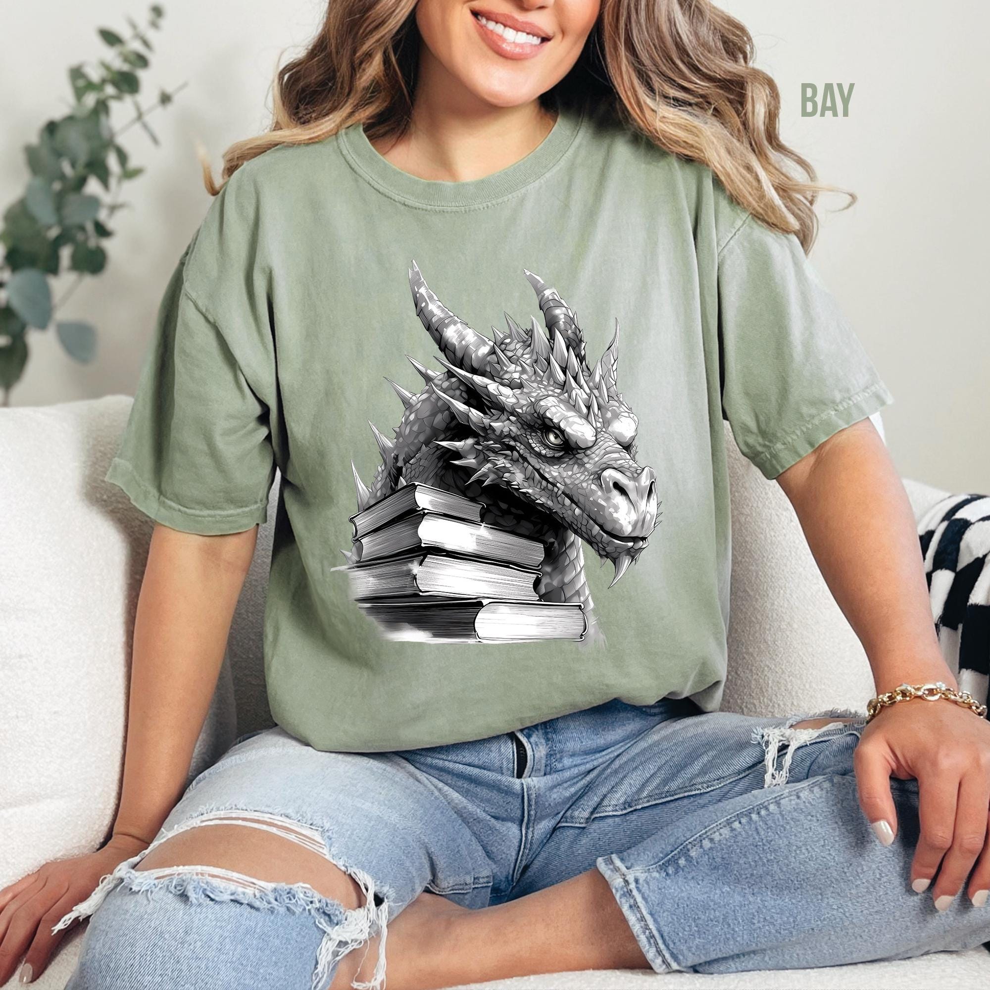 Book Dragon Comfort Colors T-Shirt