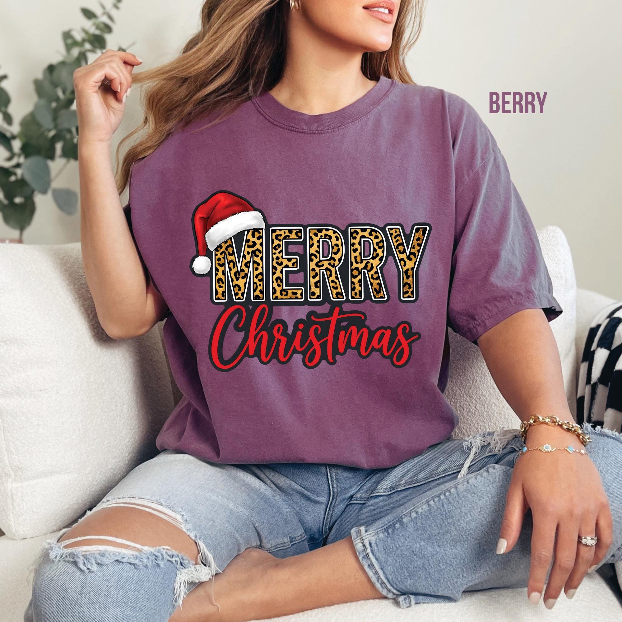 Leopard Merry Christmas T-Shirt