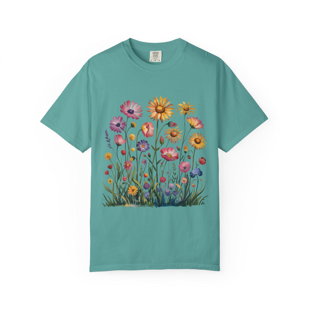 Boho Wildflowers Summer Floral Graphic T-shirt