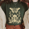 Moth and Mushroom Graphic T-Shirt