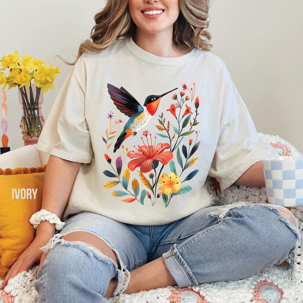 Hummingbird Floral T-shirt