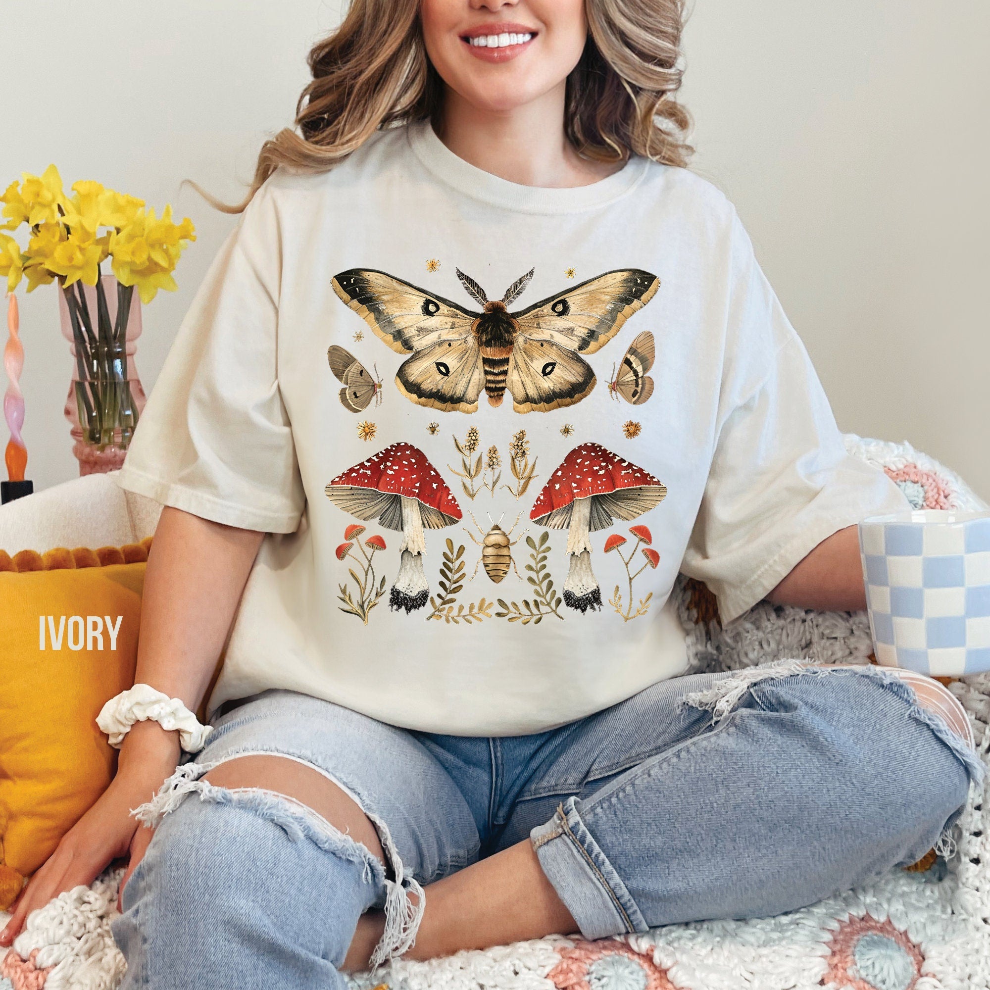Vintage Moth & Mushroom Shirt