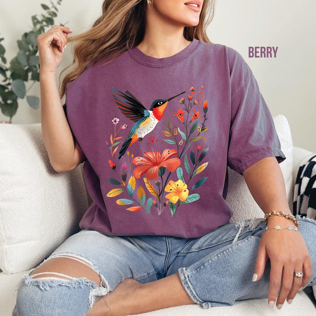Hummingbird Floral T-shirt