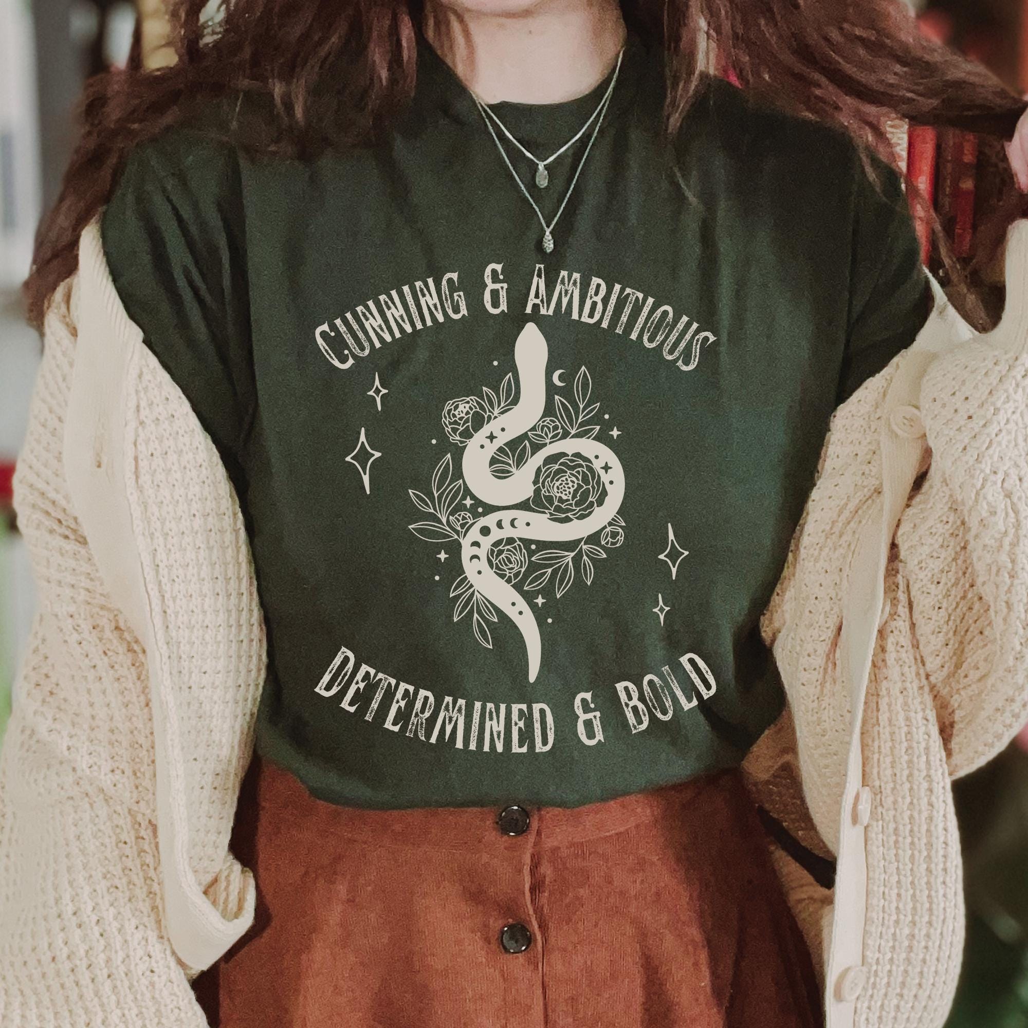 Mystical Snake & Roses Wizard School T-Shirt