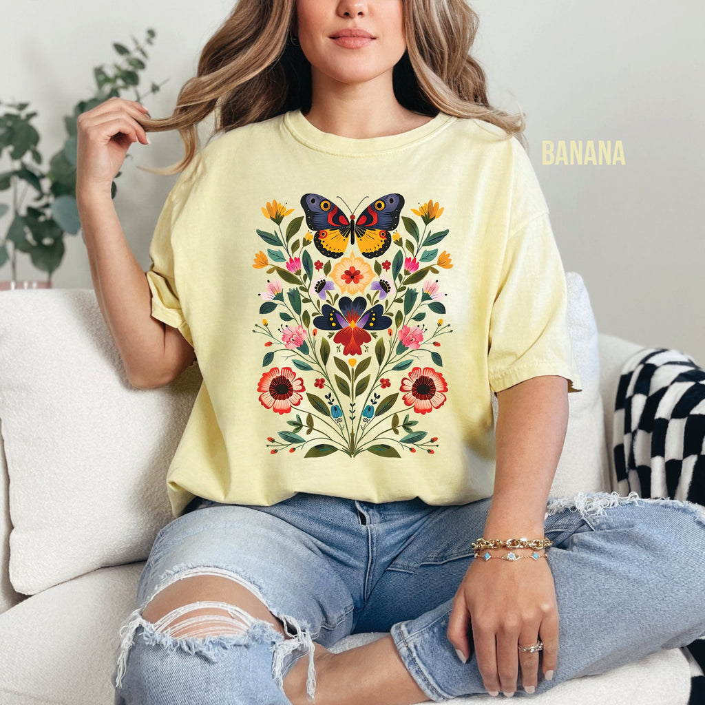 Butterflies and Flowers Shirt