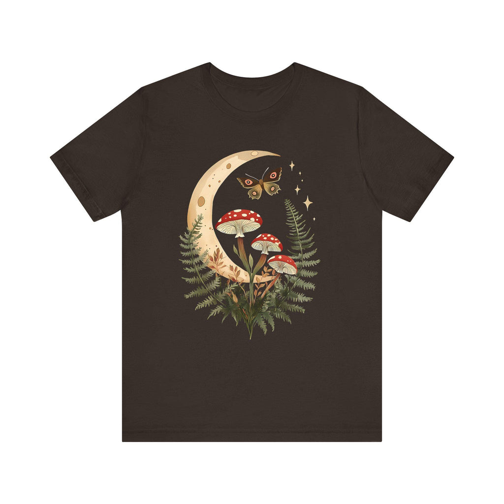 Boho Moon Fern Mushroooms Shirt