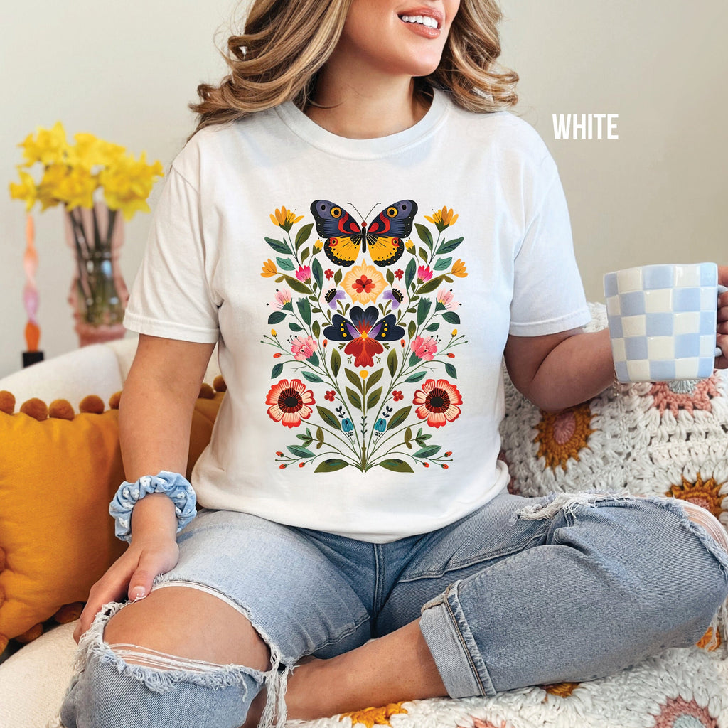 Butterflies and Flowers Shirt