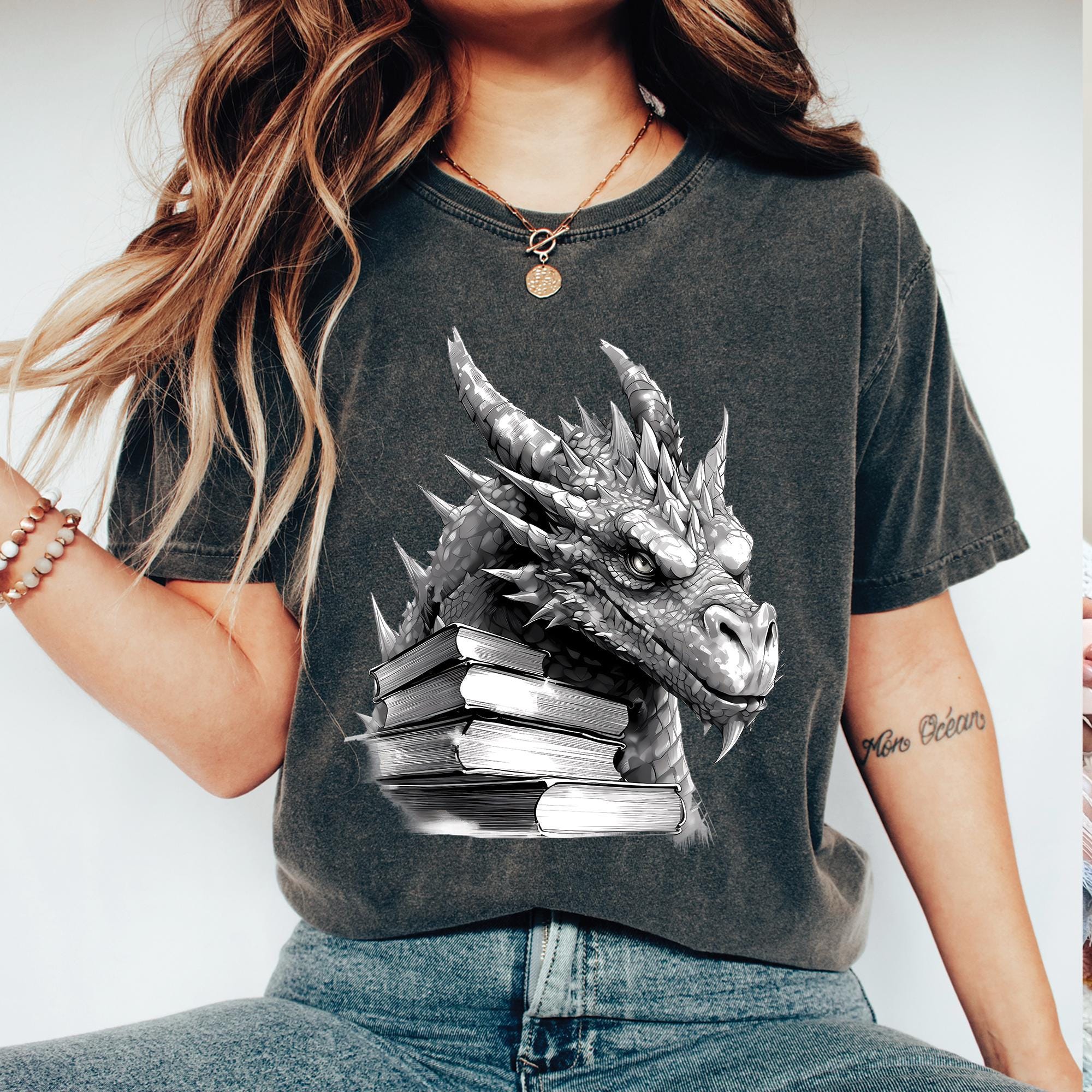 Book Dragon Comfort Colors T-Shirt