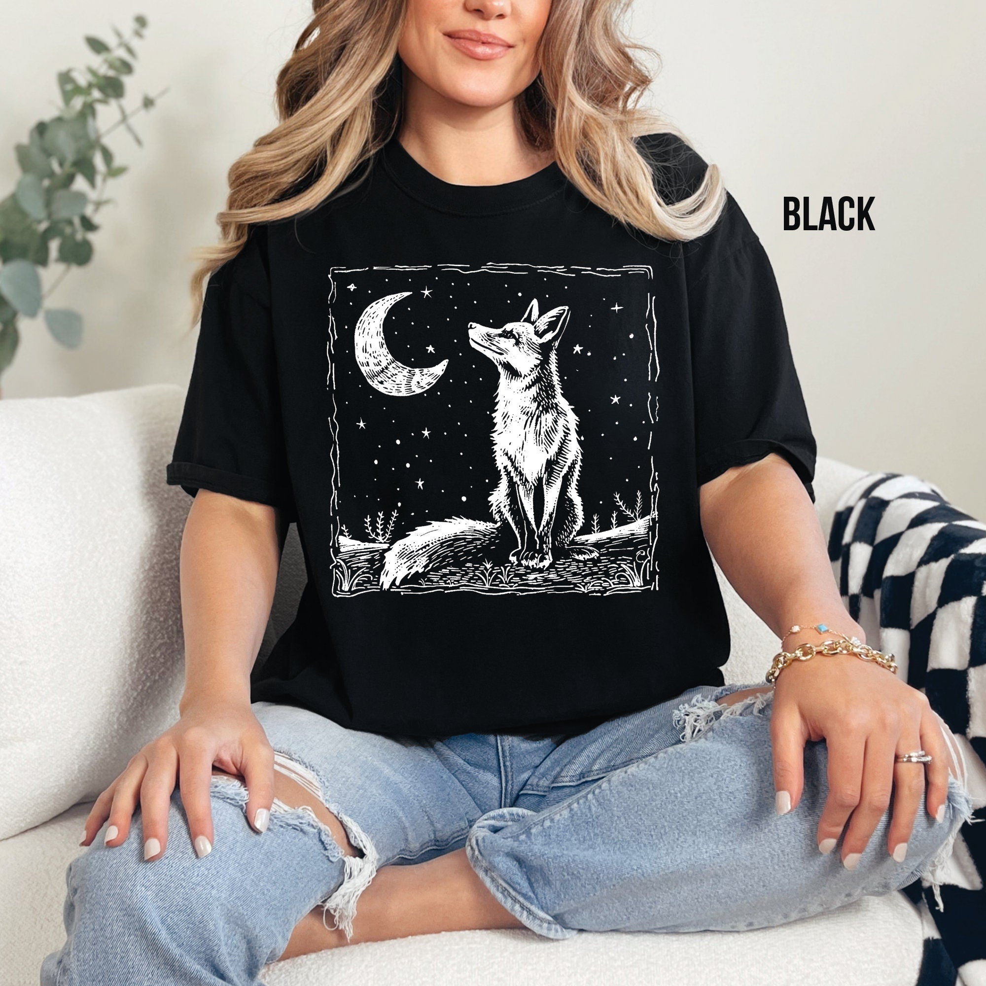 Vintage Fox & Moon T-Shirt