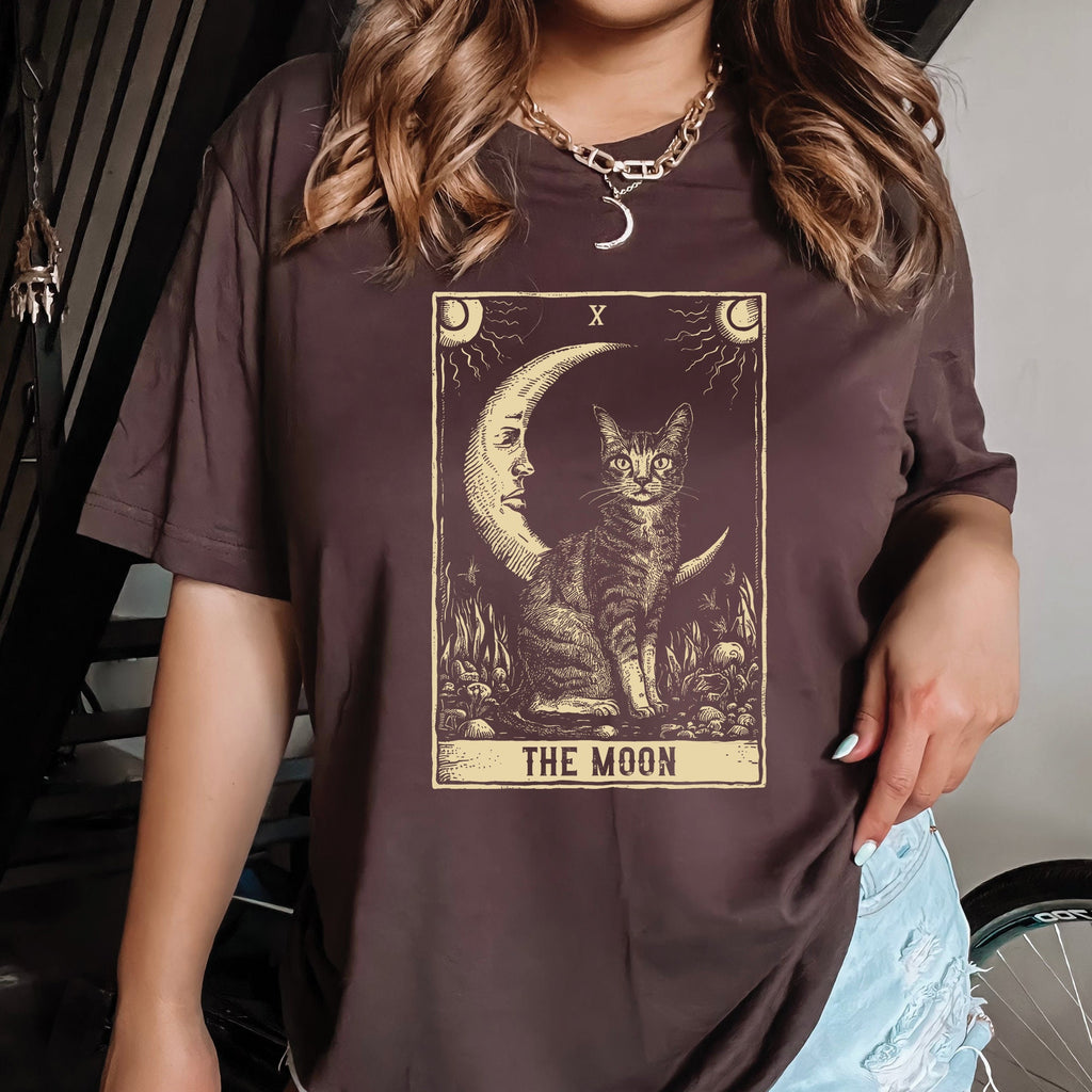 Crescent Moon Cat Tarot Card Shirt