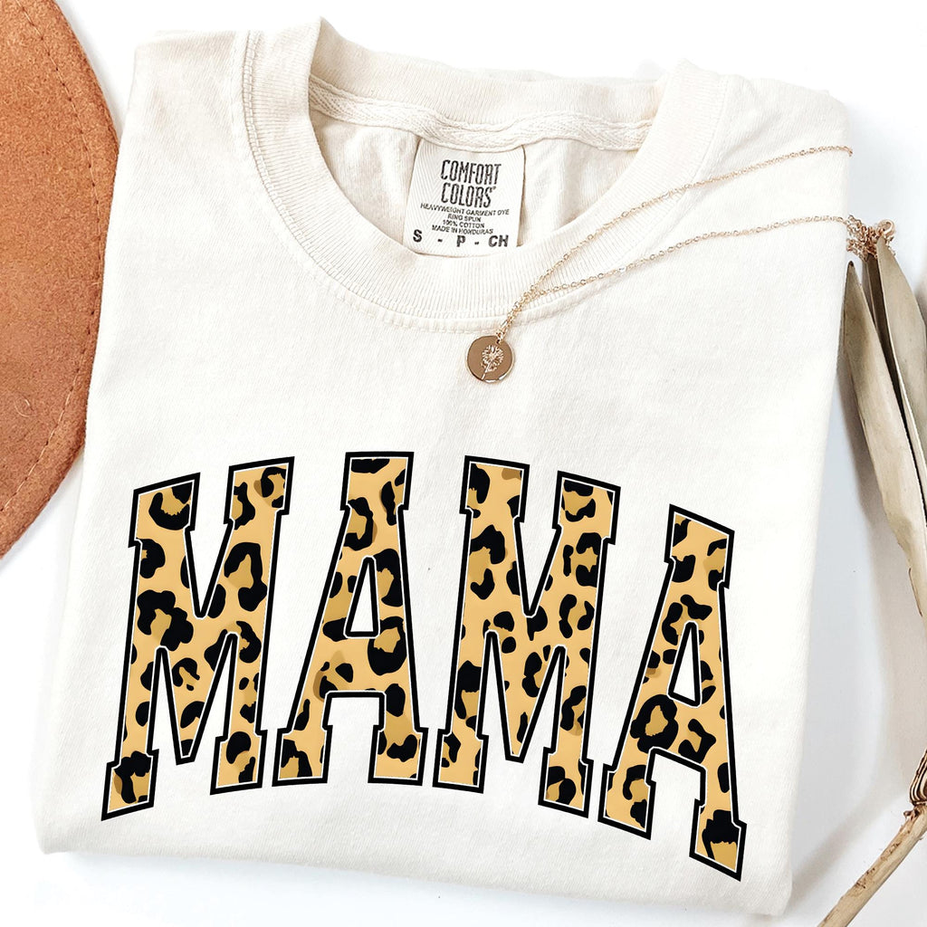 Leopard Mama Mother's Day Mom Comfort Colors T-shirt